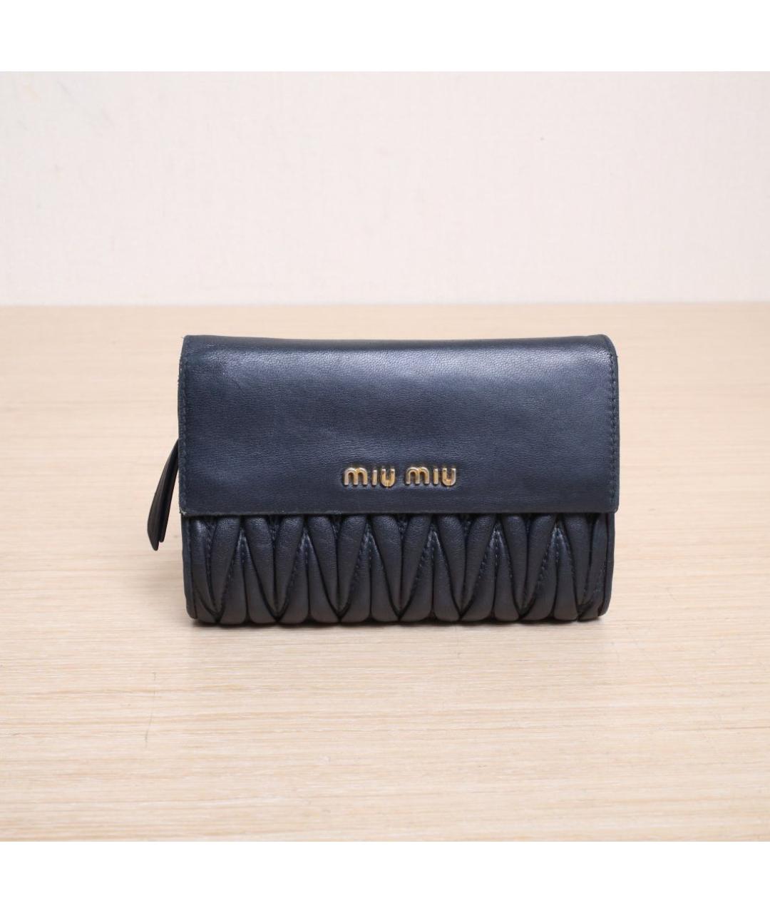 MIU MIU Черный кожаный кошелек, фото 3