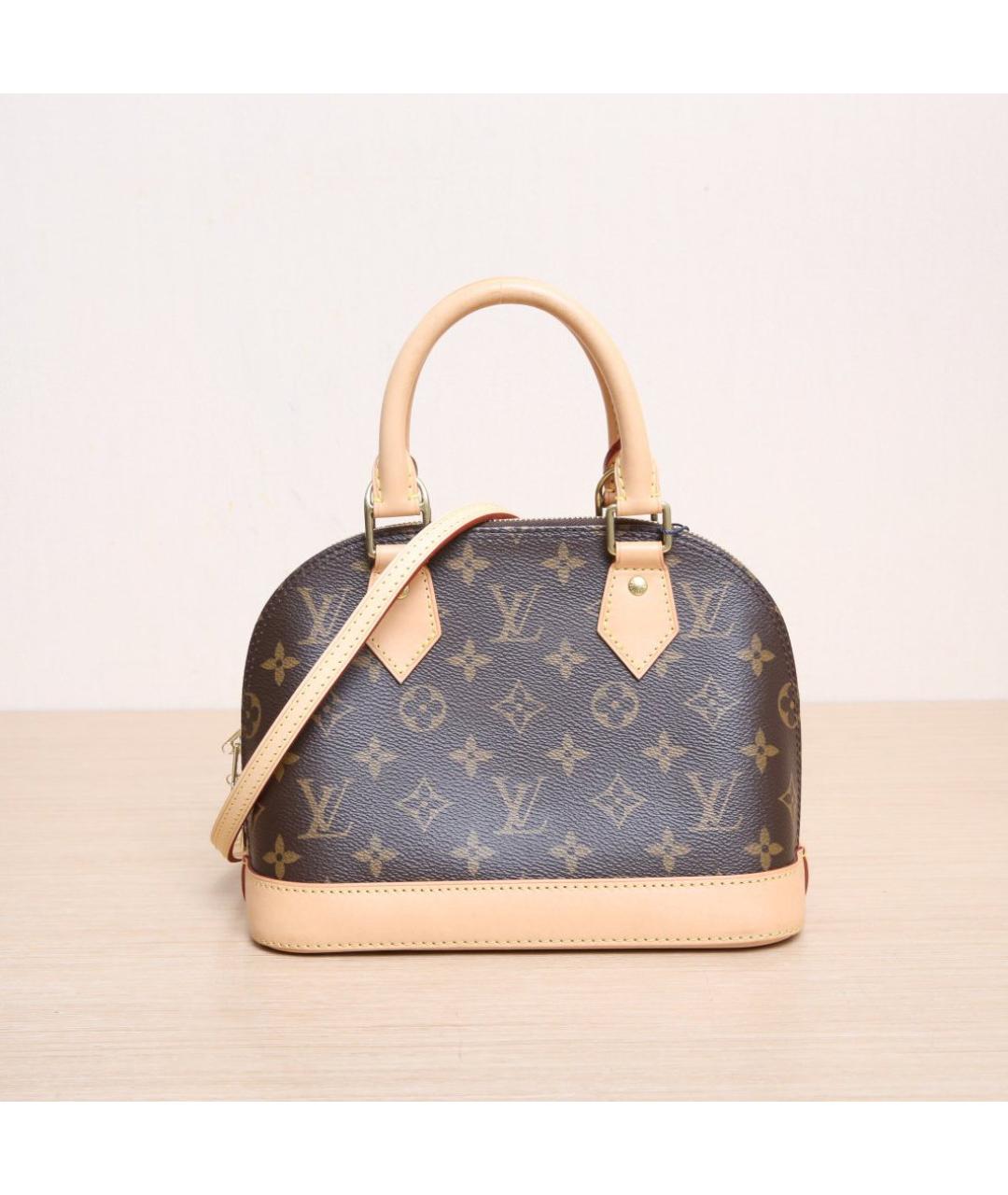 LOUIS VUITTON Коричневая кожаная сумка через плечо, фото 3