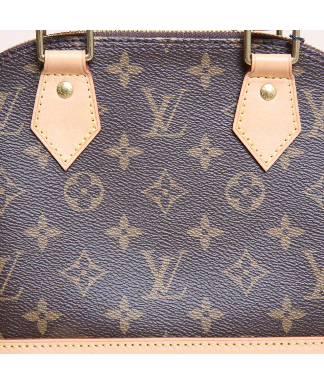 LOUIS VUITTON Коричневая кожаная сумка через плечо, фото 8