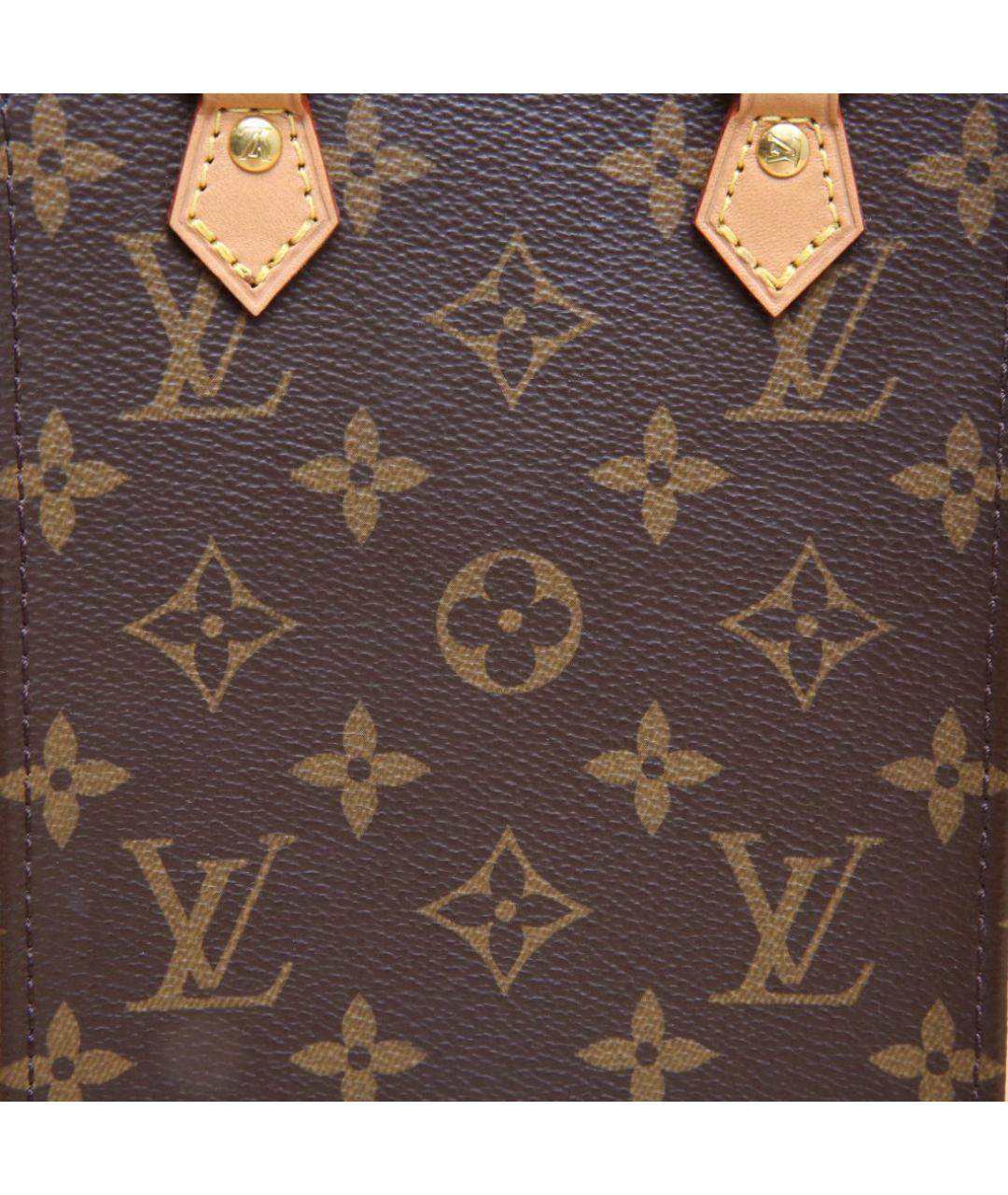 LOUIS VUITTON Коричневая кожаная сумка через плечо, фото 8