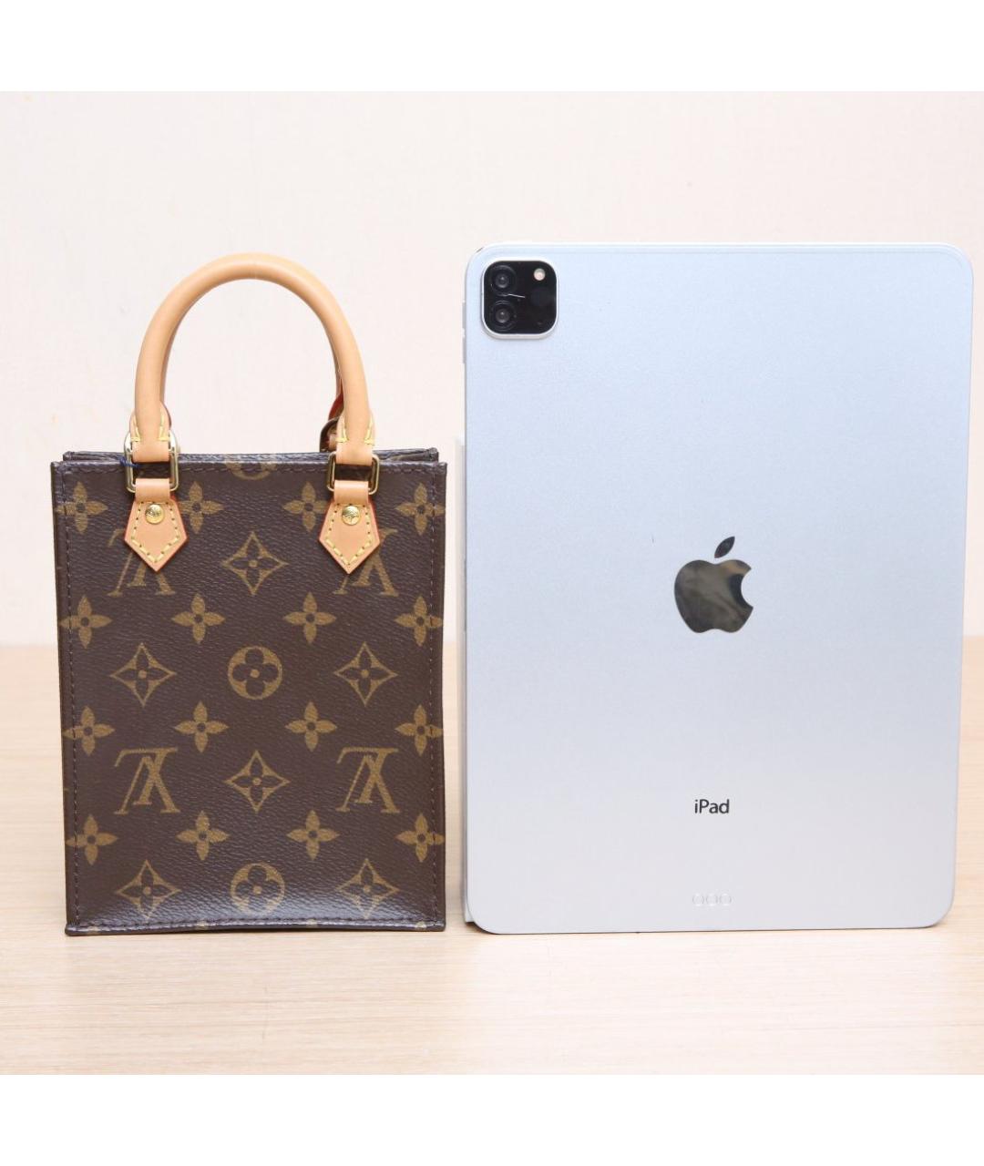 LOUIS VUITTON Коричневая кожаная сумка через плечо, фото 7