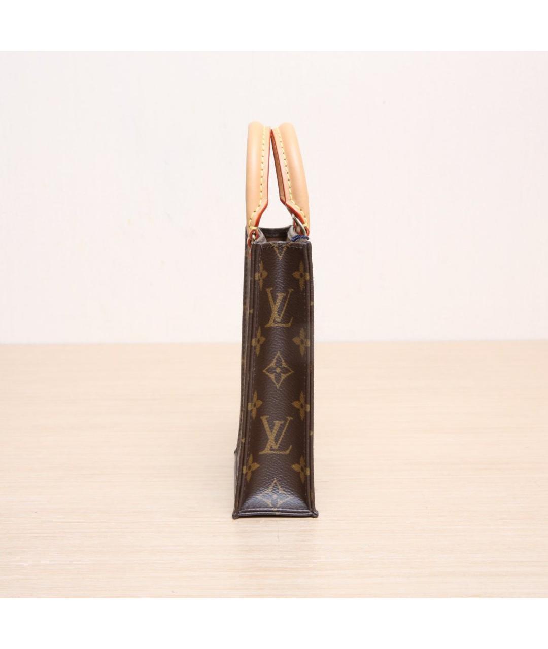LOUIS VUITTON Коричневая кожаная сумка через плечо, фото 5