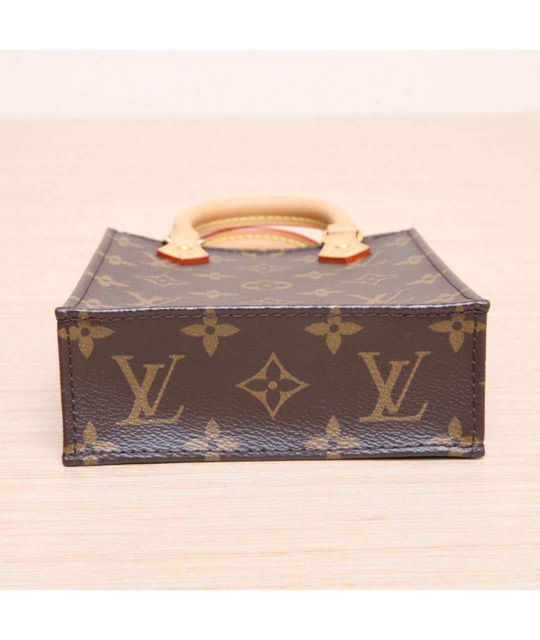 LOUIS VUITTON Коричневая кожаная сумка через плечо, фото 9