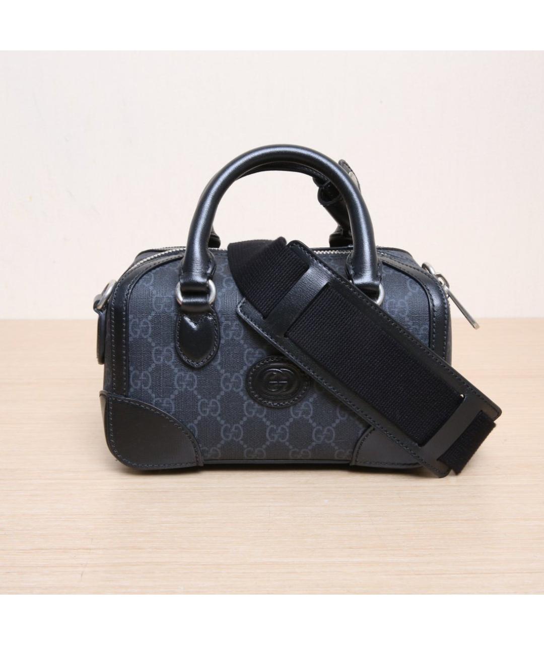 GUCCI Черная кожаная сумка через плечо, фото 3