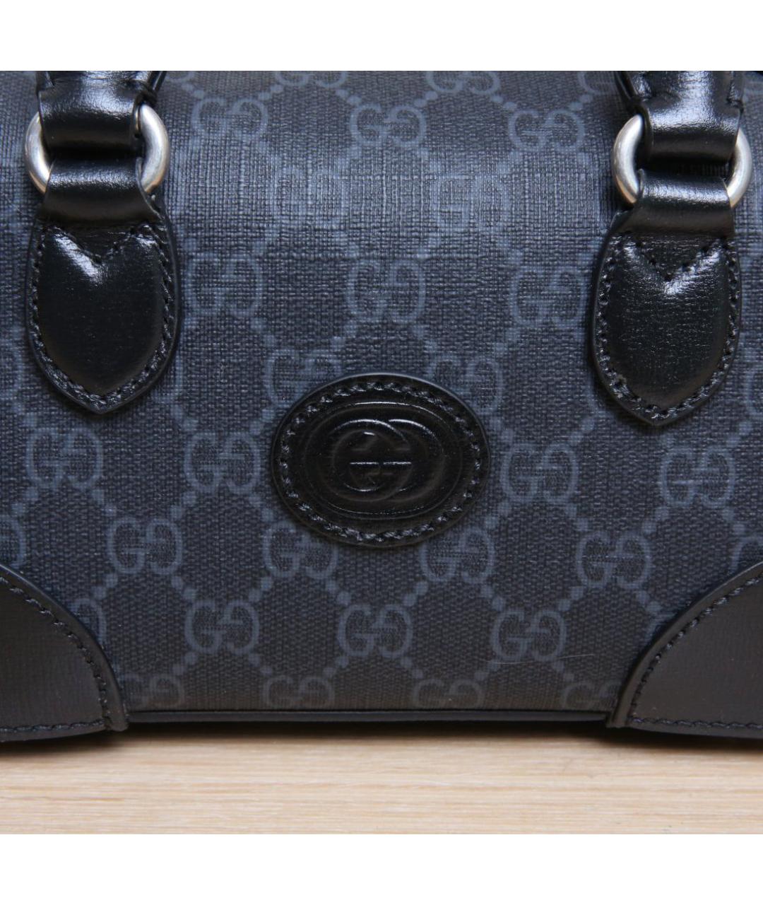 GUCCI Черная кожаная сумка через плечо, фото 8