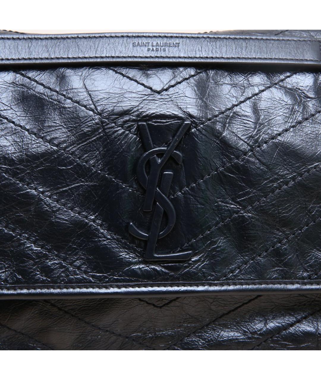 SAINT LAURENT Черная кожаная сумка через плечо, фото 8