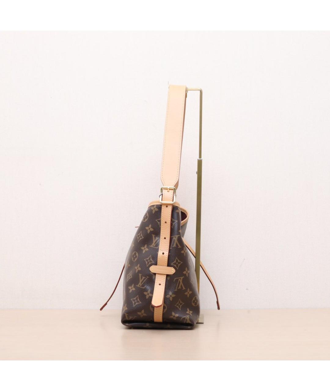 LOUIS VUITTON Коричневая кожаная сумка через плечо, фото 5
