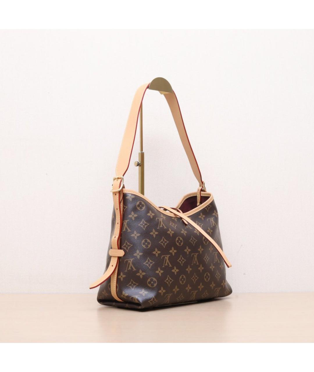 LOUIS VUITTON Коричневая кожаная сумка через плечо, фото 6
