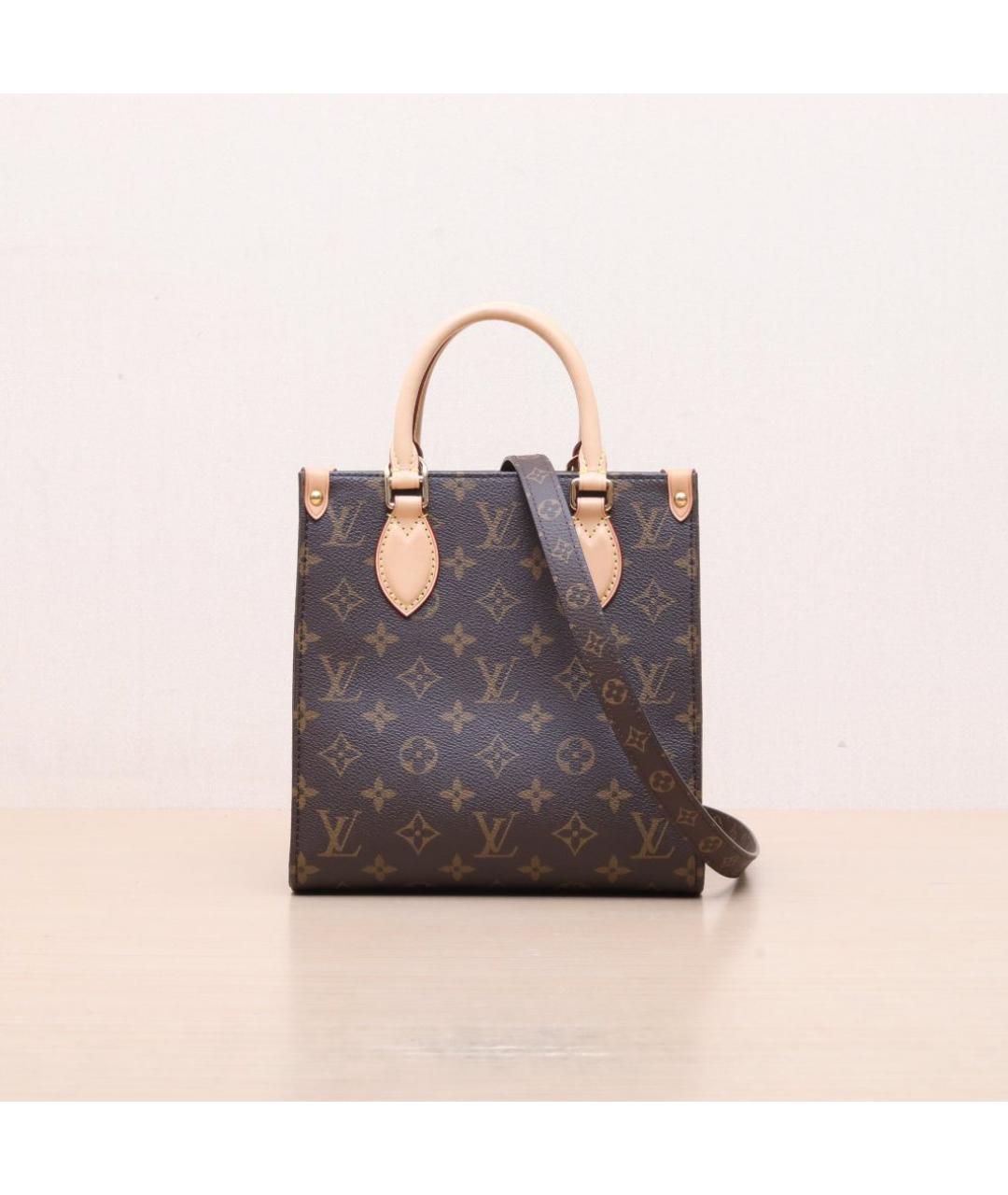 LOUIS VUITTON Коричневая кожаная сумка через плечо, фото 3