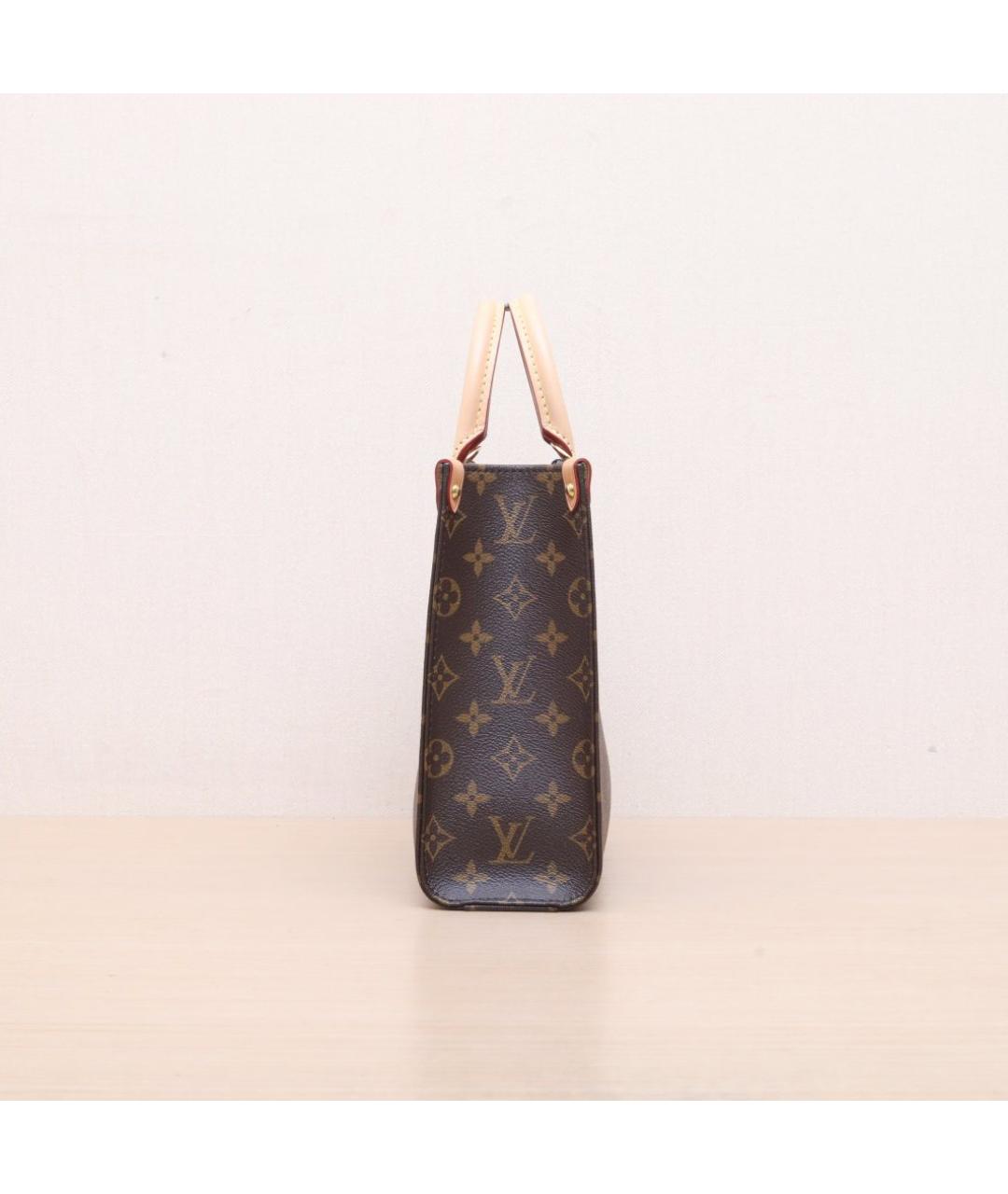 LOUIS VUITTON Коричневая кожаная сумка через плечо, фото 5