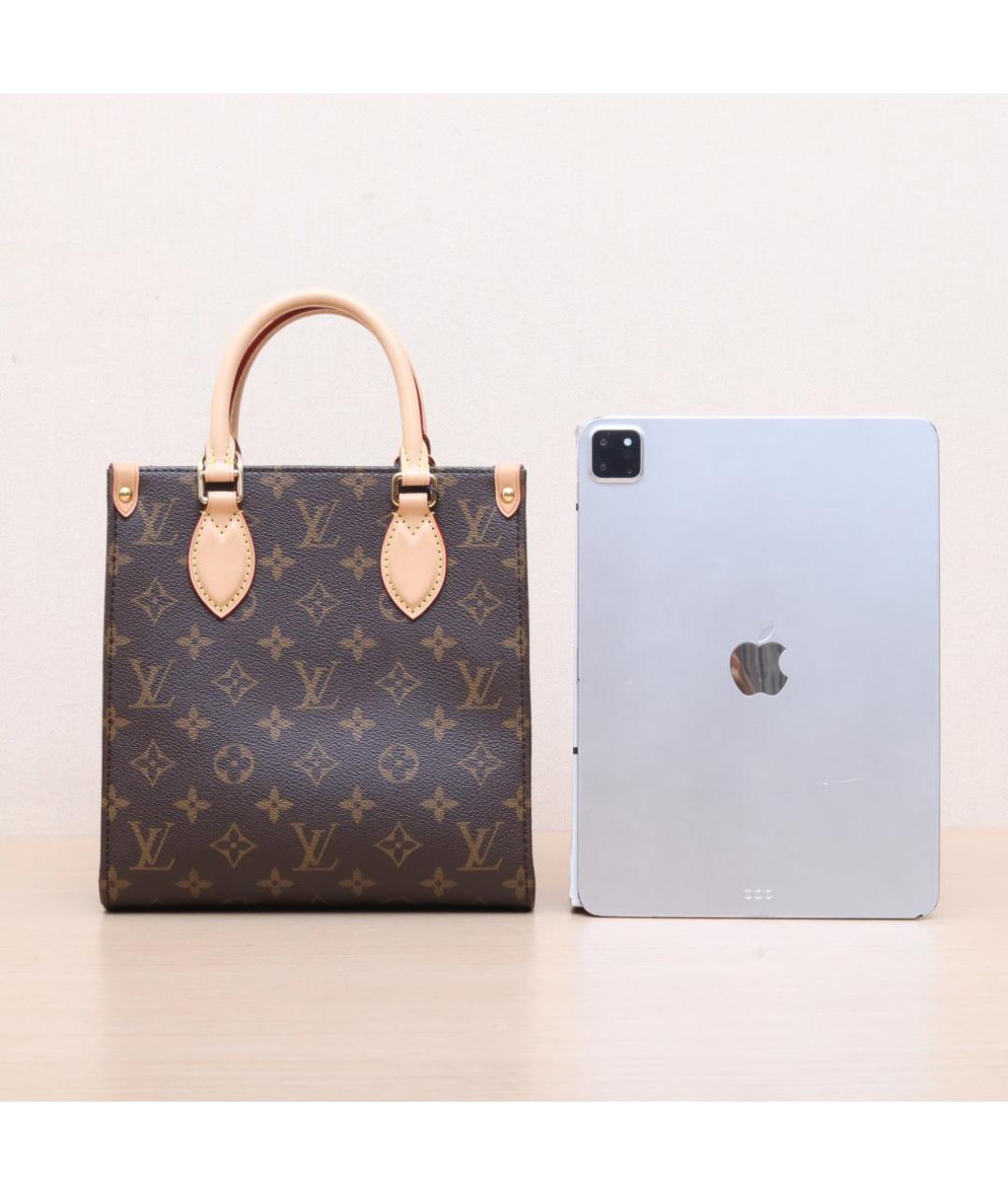 LOUIS VUITTON Коричневая кожаная сумка через плечо, фото 7