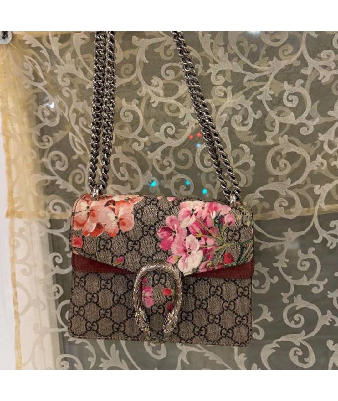 GUCCI Коричневая кожаная сумка через плечо, фото 2