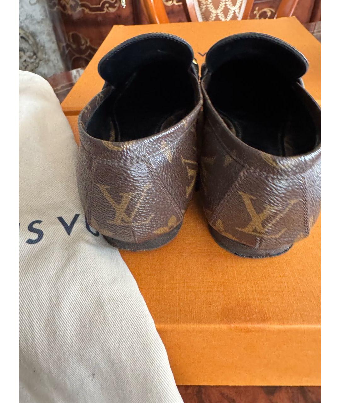 LOUIS VUITTON Коричневые лоферы, фото 7