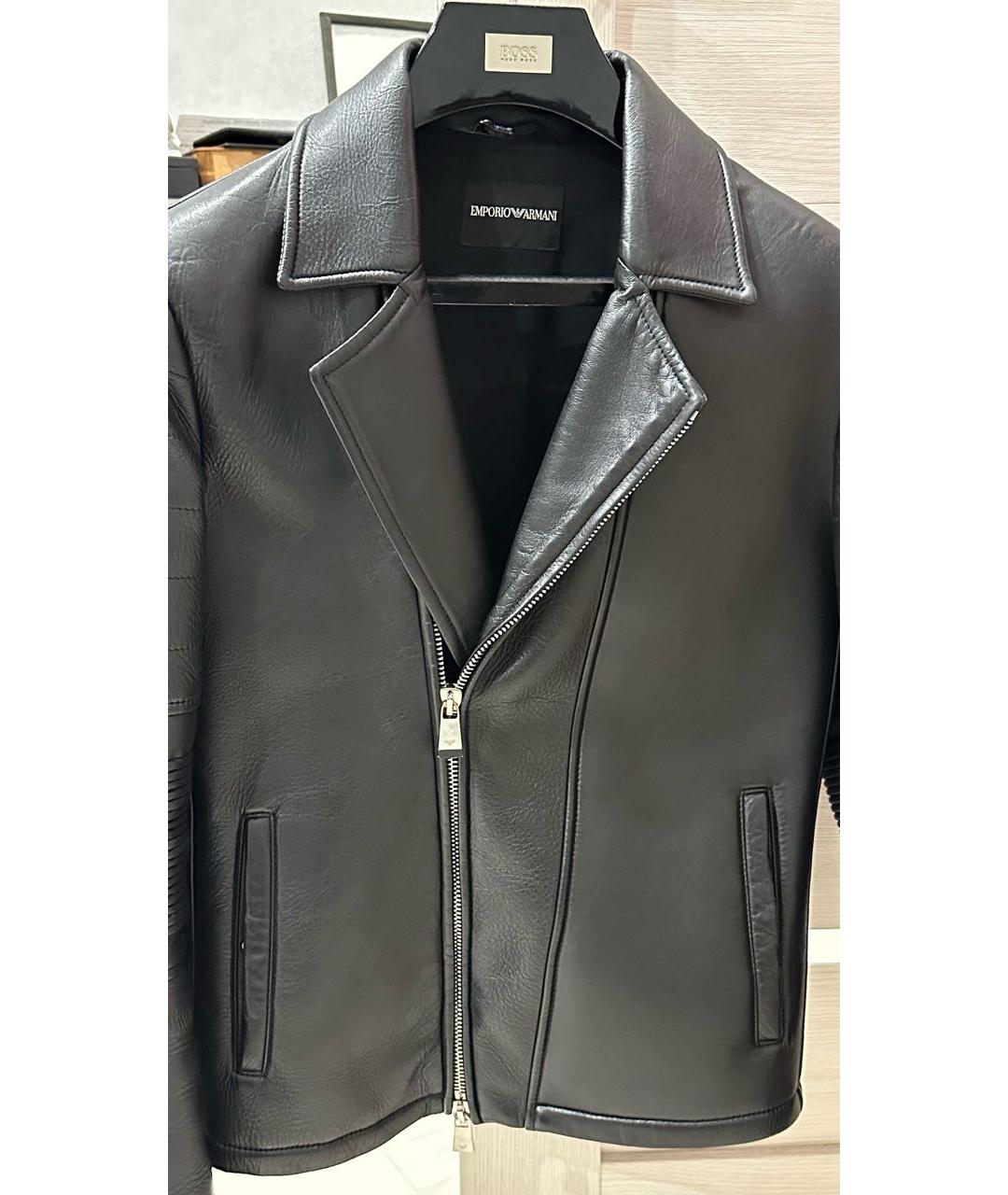 EMPORIO ARMANI Черная полиамидовая куртка, фото 4