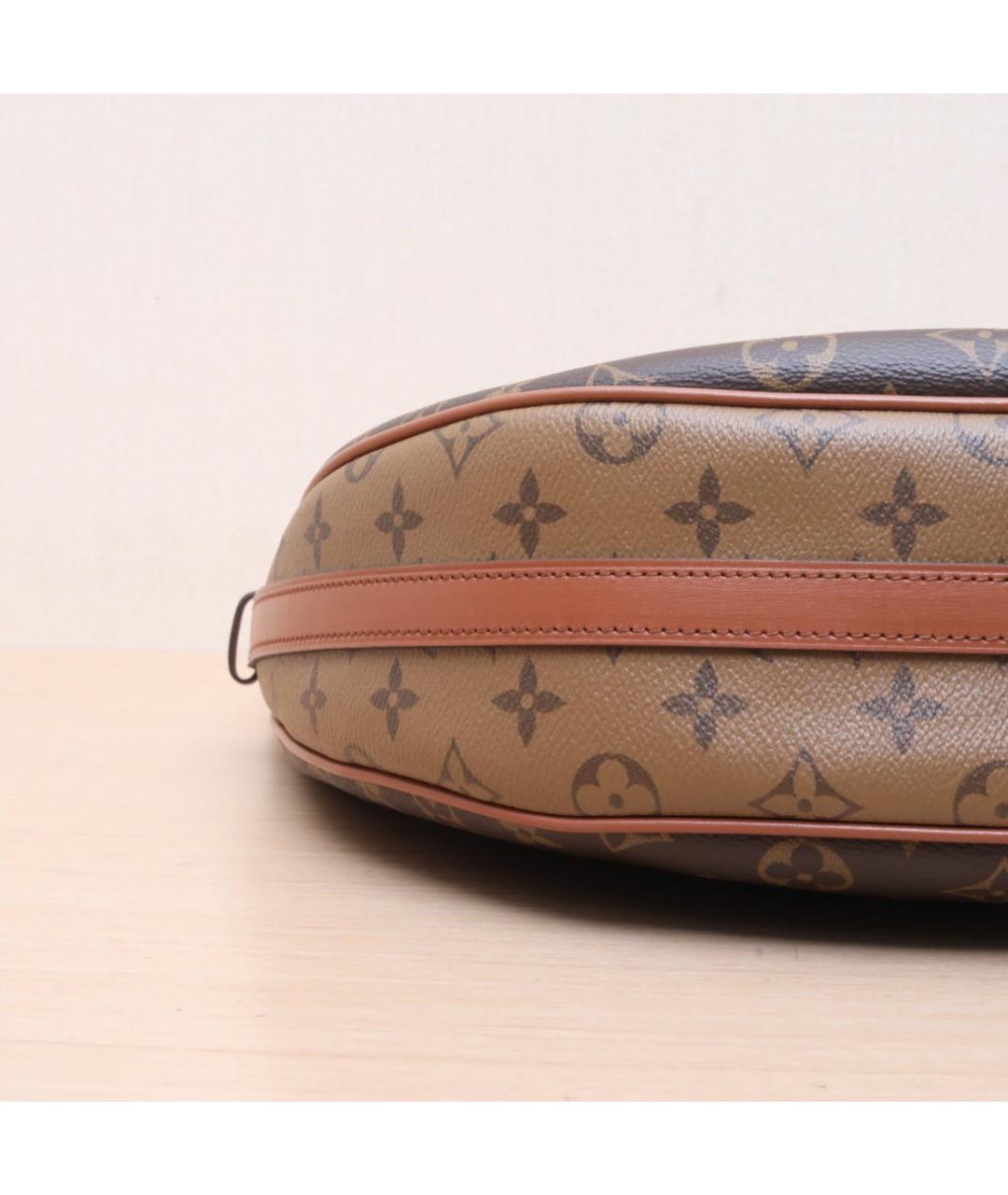 LOUIS VUITTON Коричневая кожаная сумка через плечо, фото 9