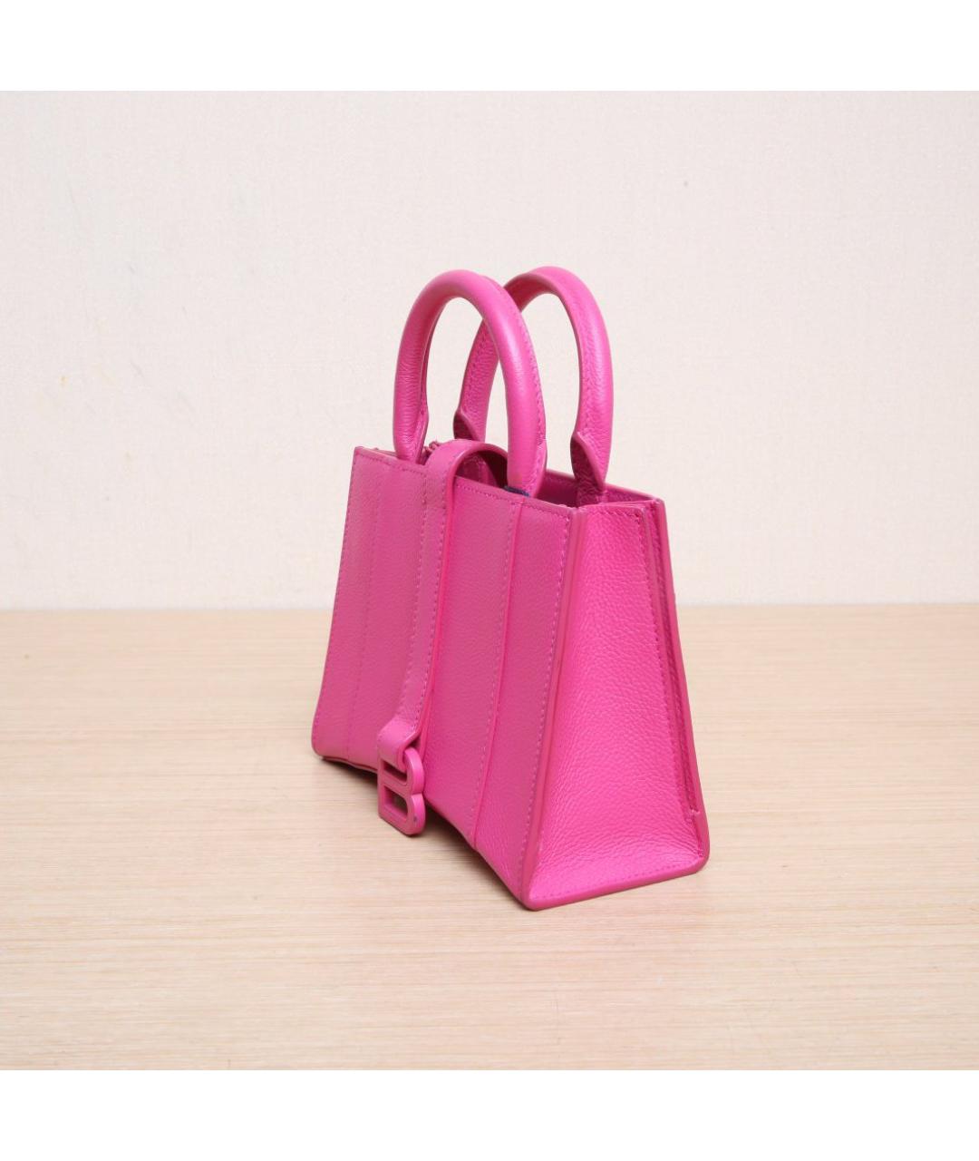 BALENCIAGA Розовая кожаная сумка через плечо, фото 4