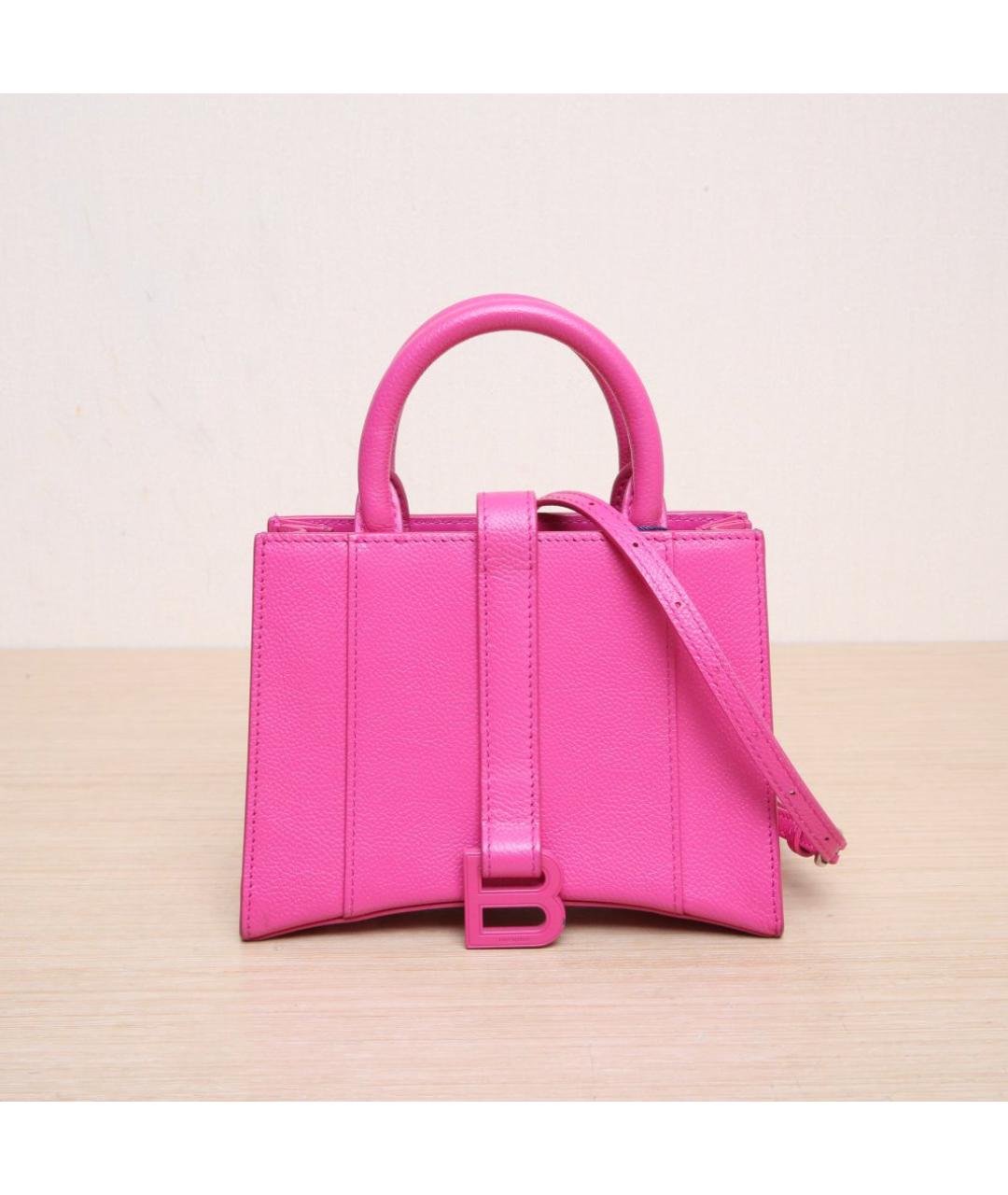 BALENCIAGA Розовая кожаная сумка через плечо, фото 3