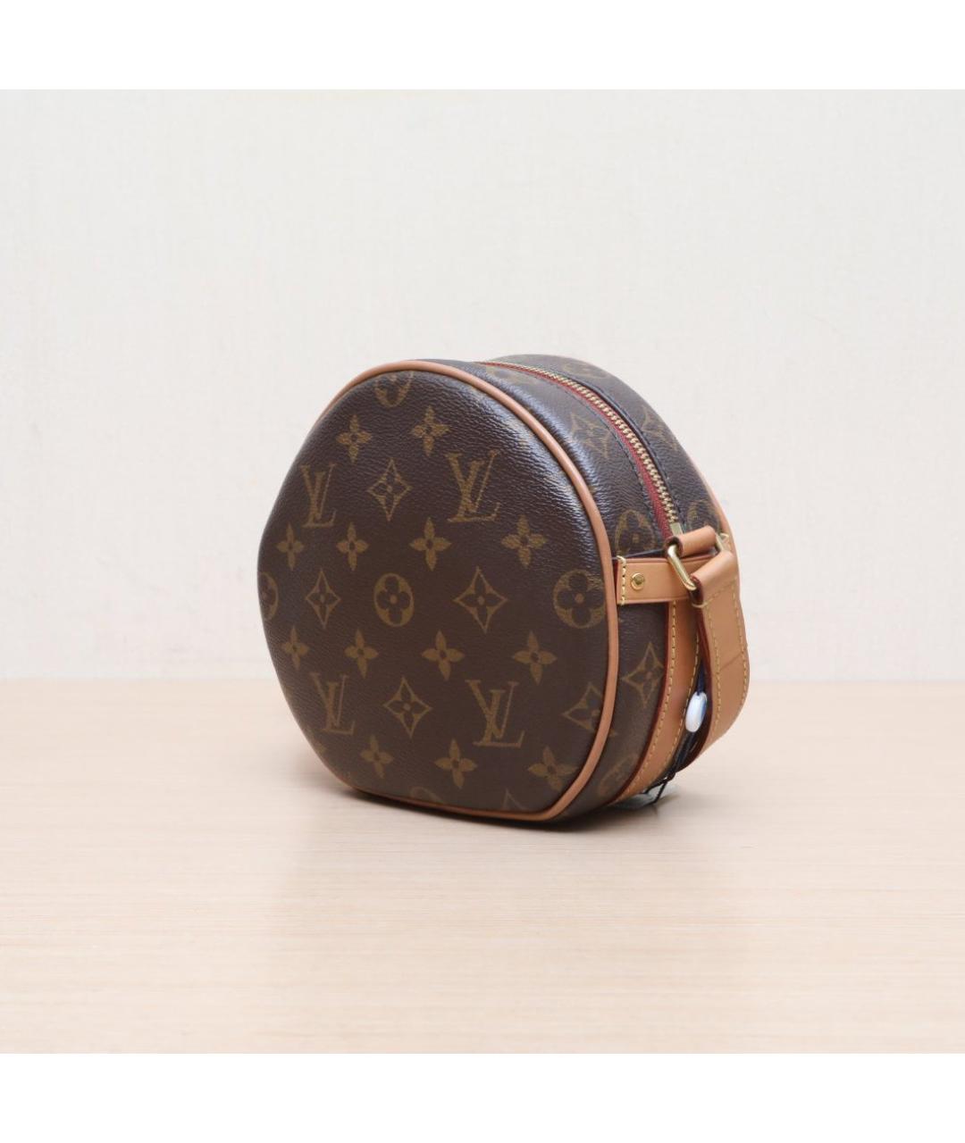 LOUIS VUITTON Коричневая кожаная сумка через плечо, фото 4