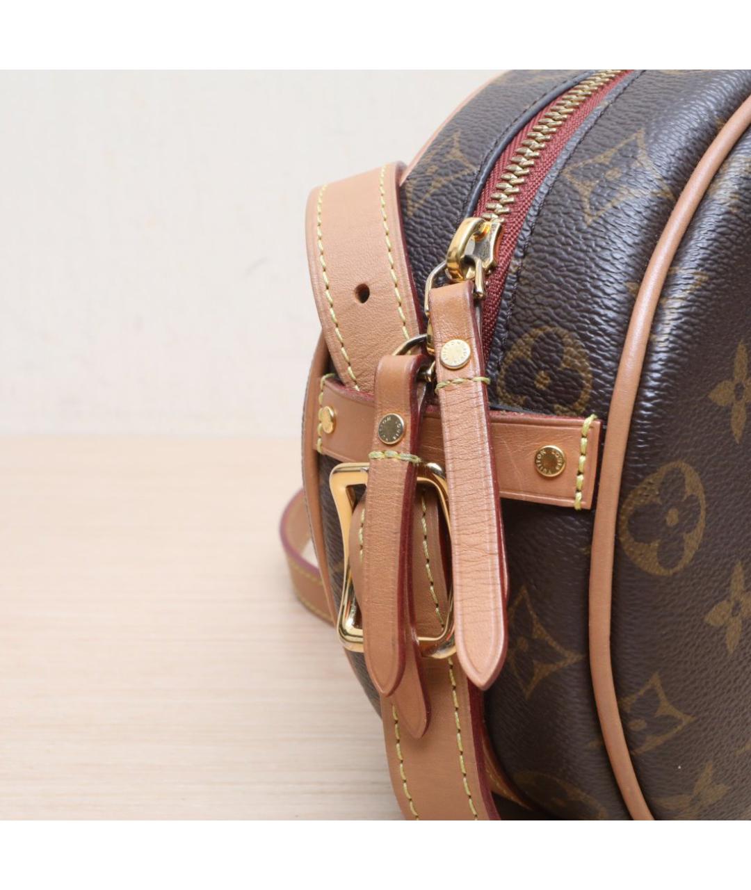 LOUIS VUITTON Коричневая кожаная сумка через плечо, фото 8