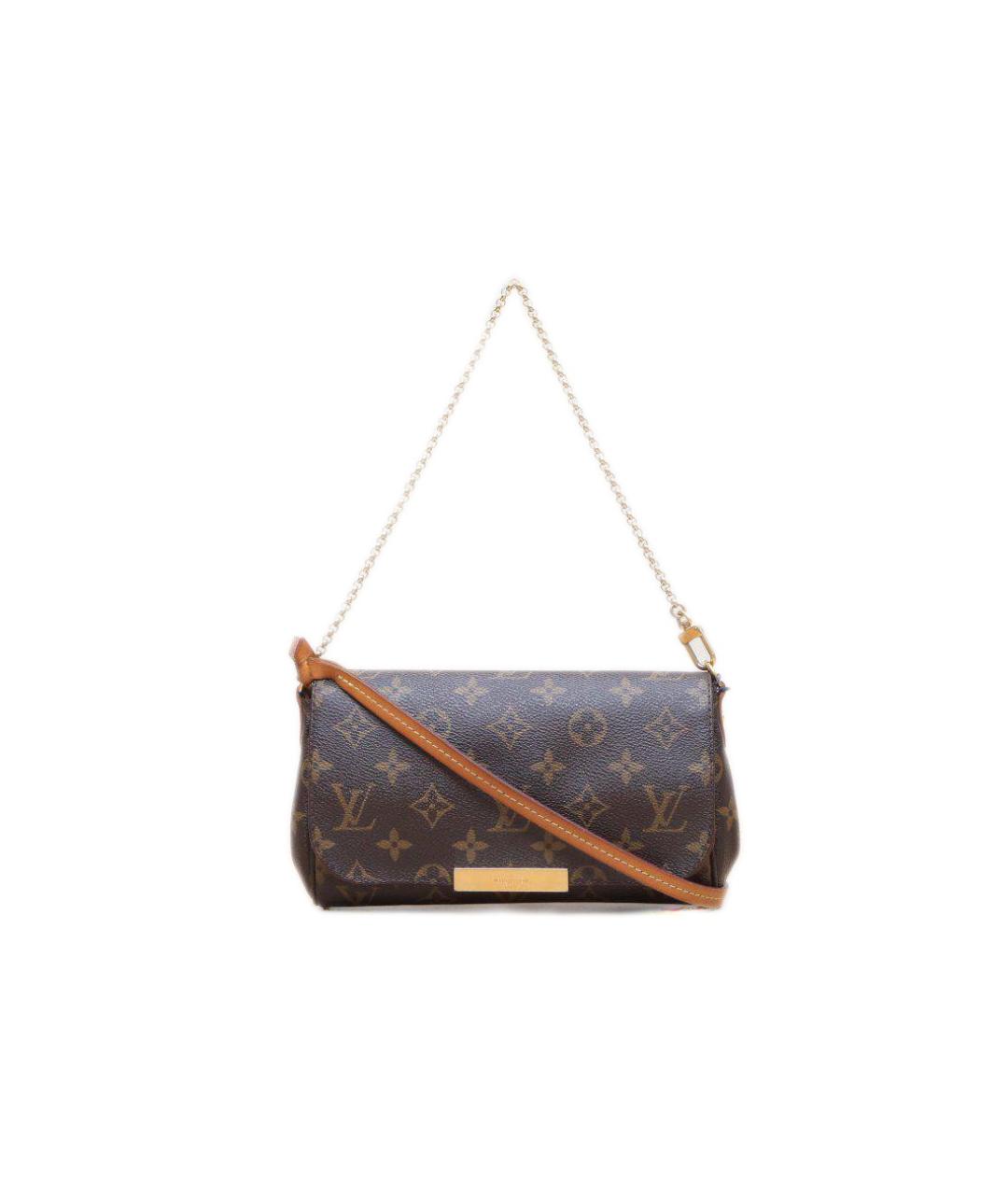 LOUIS VUITTON Коричневая кожаная сумка через плечо, фото 1