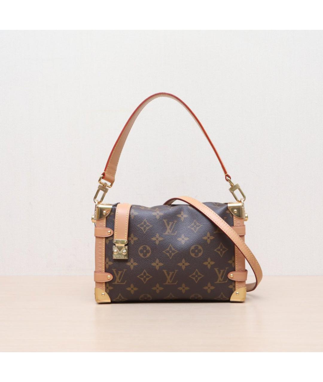 LOUIS VUITTON Коричневая кожаная сумка через плечо, фото 3