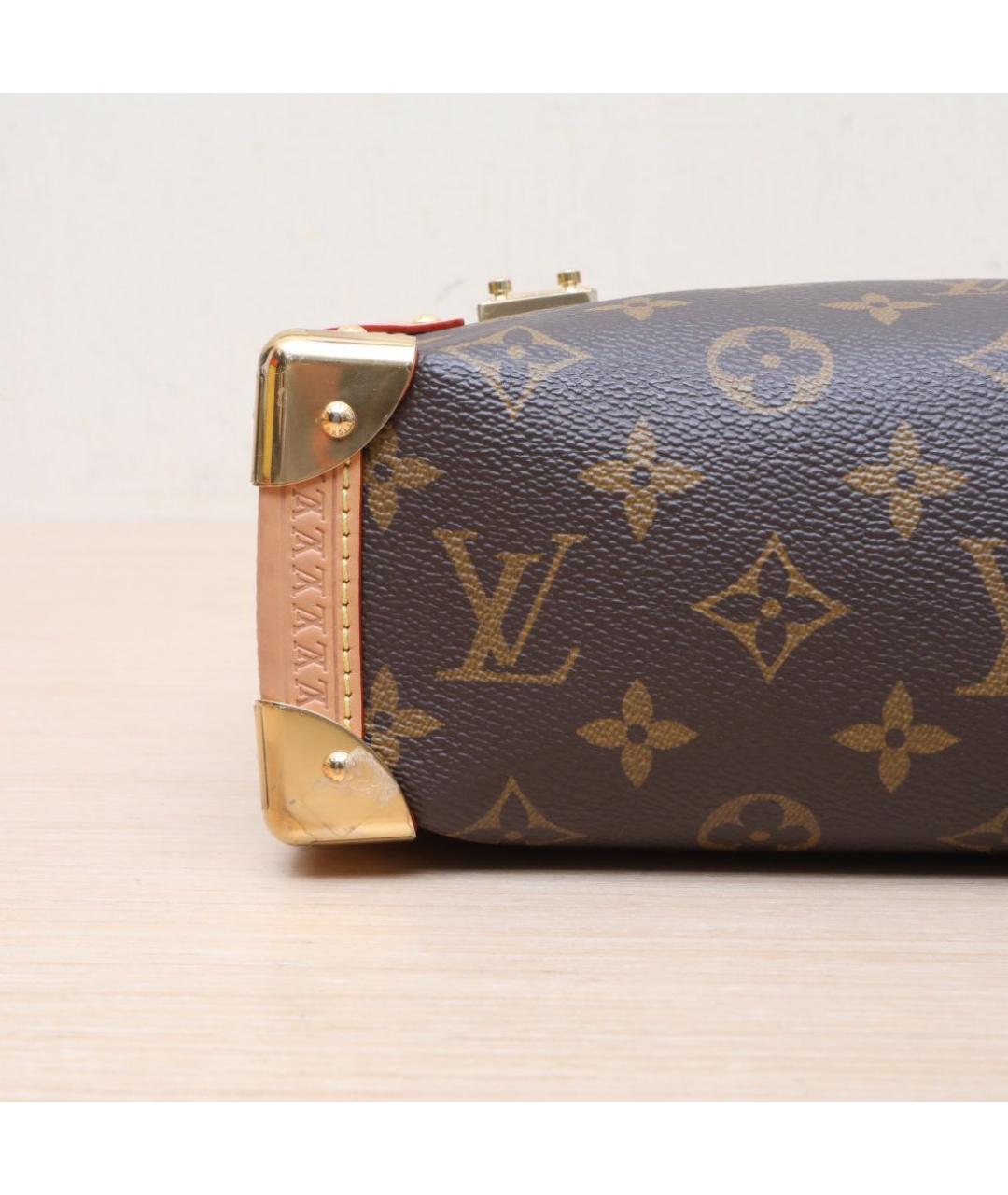 LOUIS VUITTON Коричневая кожаная сумка через плечо, фото 9
