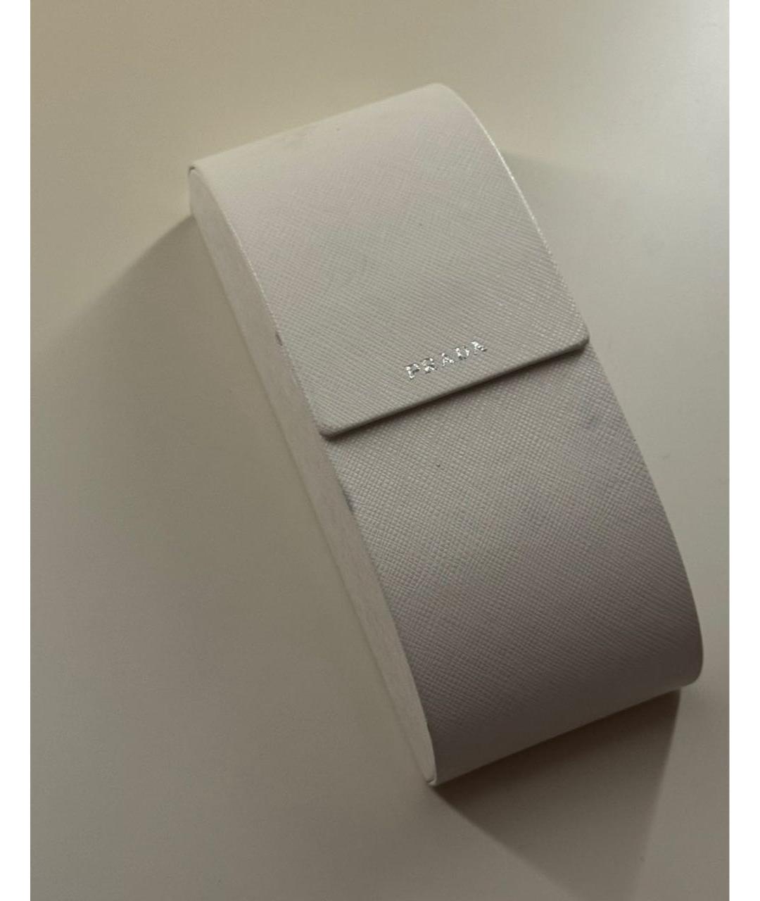 PRADA Белые пластиковые солнцезащитные очки, фото 4