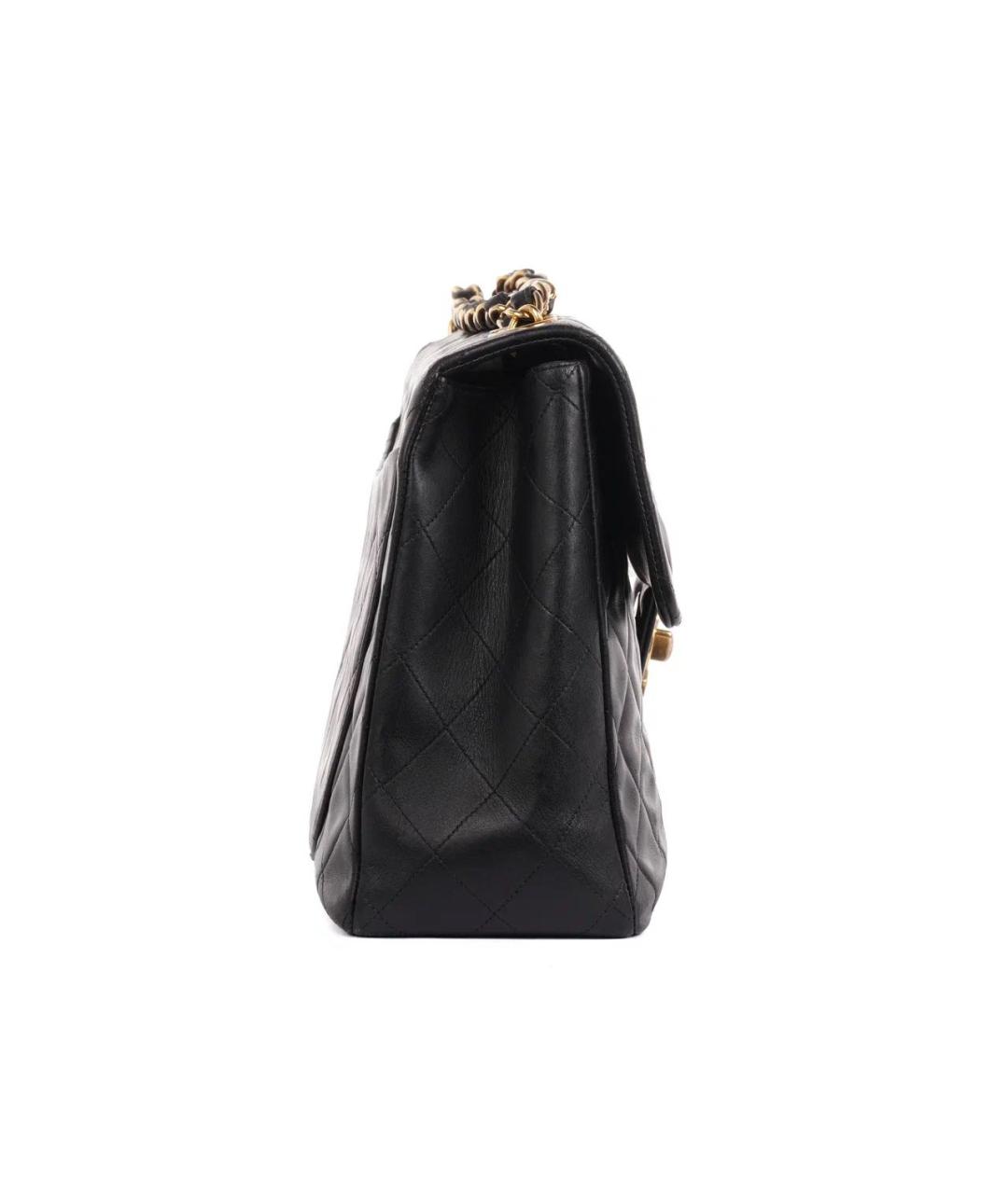 CHANEL Черная кожаная сумка через плечо, фото 6