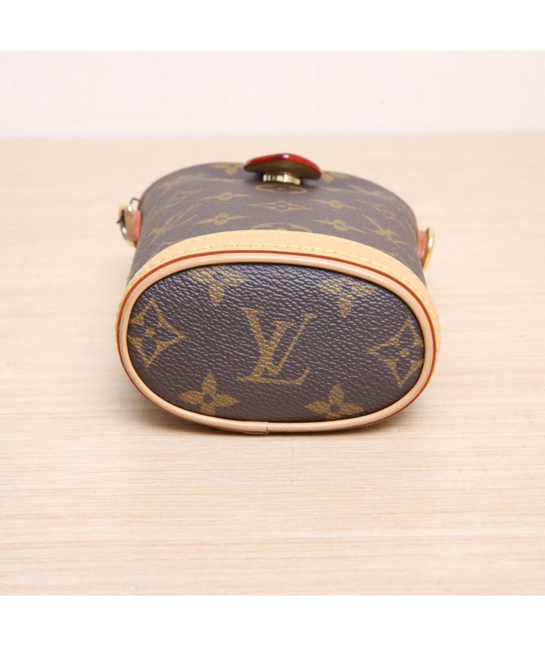 LOUIS VUITTON Коричневая кожаная сумка через плечо, фото 8