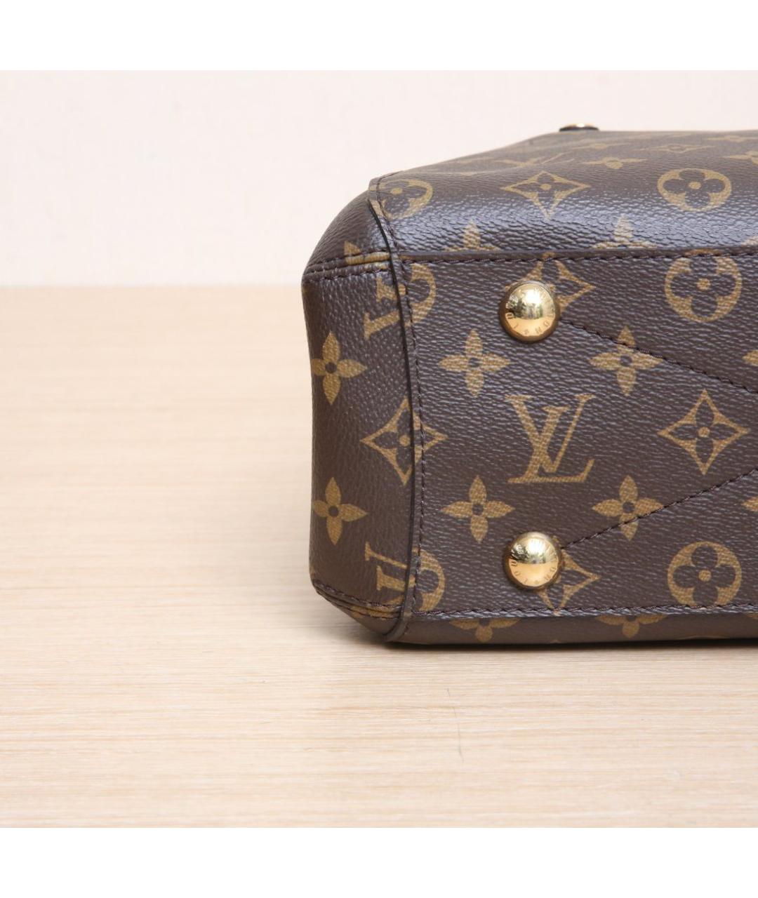 LOUIS VUITTON Коричневая кожаная сумка через плечо, фото 9