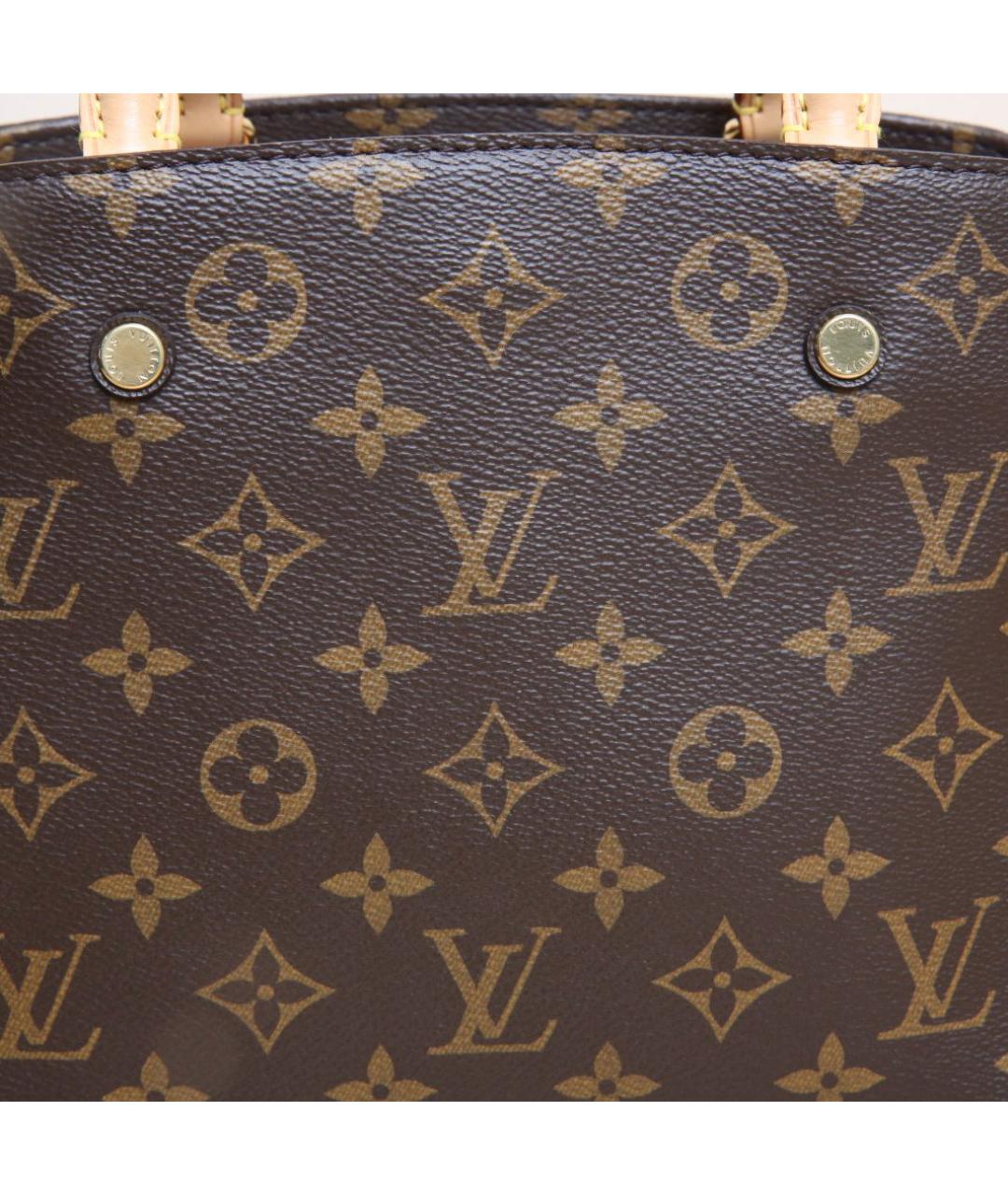 LOUIS VUITTON Коричневая кожаная сумка через плечо, фото 8