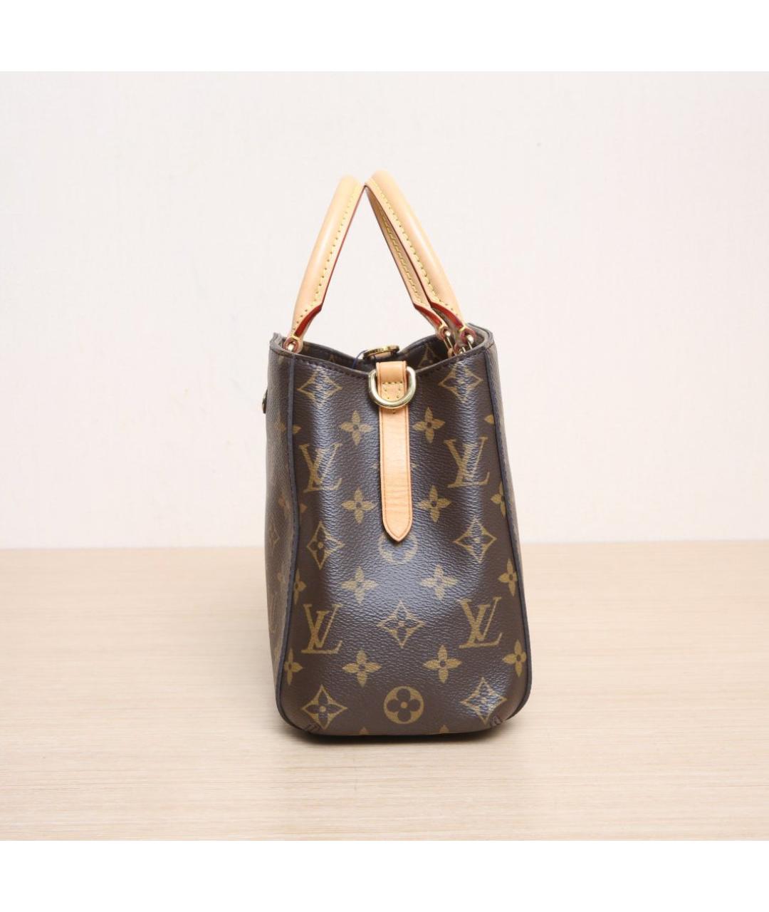 LOUIS VUITTON Коричневая кожаная сумка через плечо, фото 5