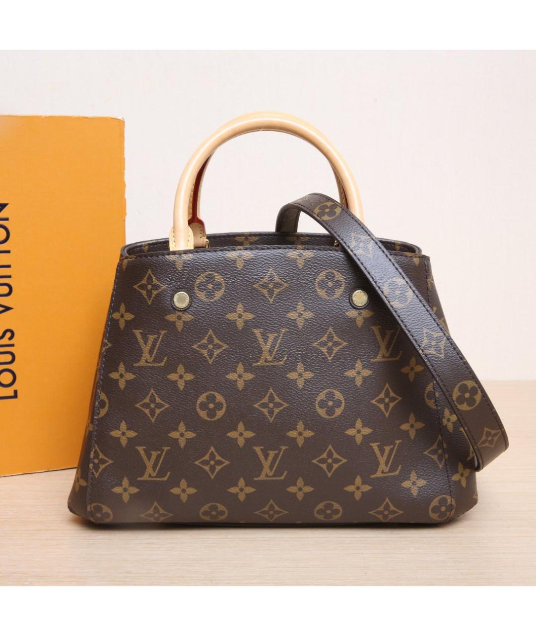 LOUIS VUITTON Коричневая кожаная сумка через плечо, фото 2