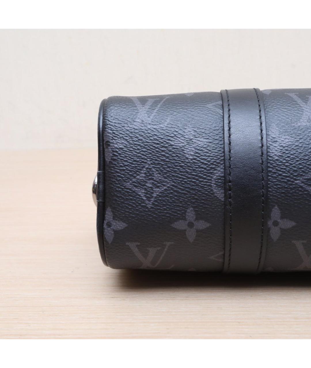 LOUIS VUITTON Черная кожаная сумка через плечо, фото 9