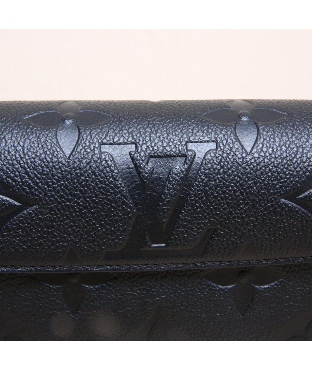 LOUIS VUITTON Черная кожаная сумка через плечо, фото 8