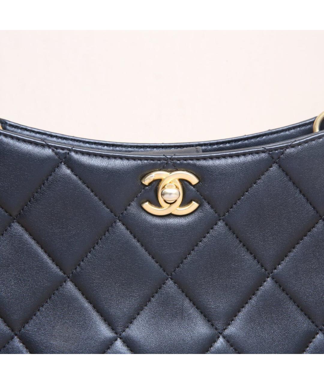 CHANEL Черная кожаная сумка через плечо, фото 8
