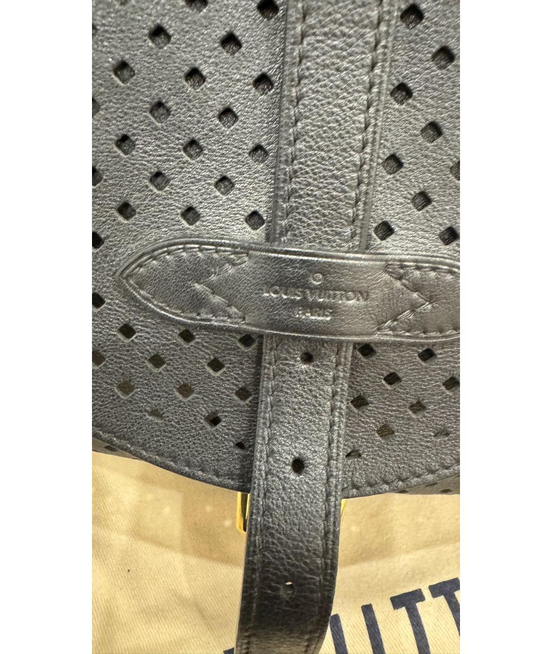 LOUIS VUITTON Черная кожаная сумка через плечо, фото 6