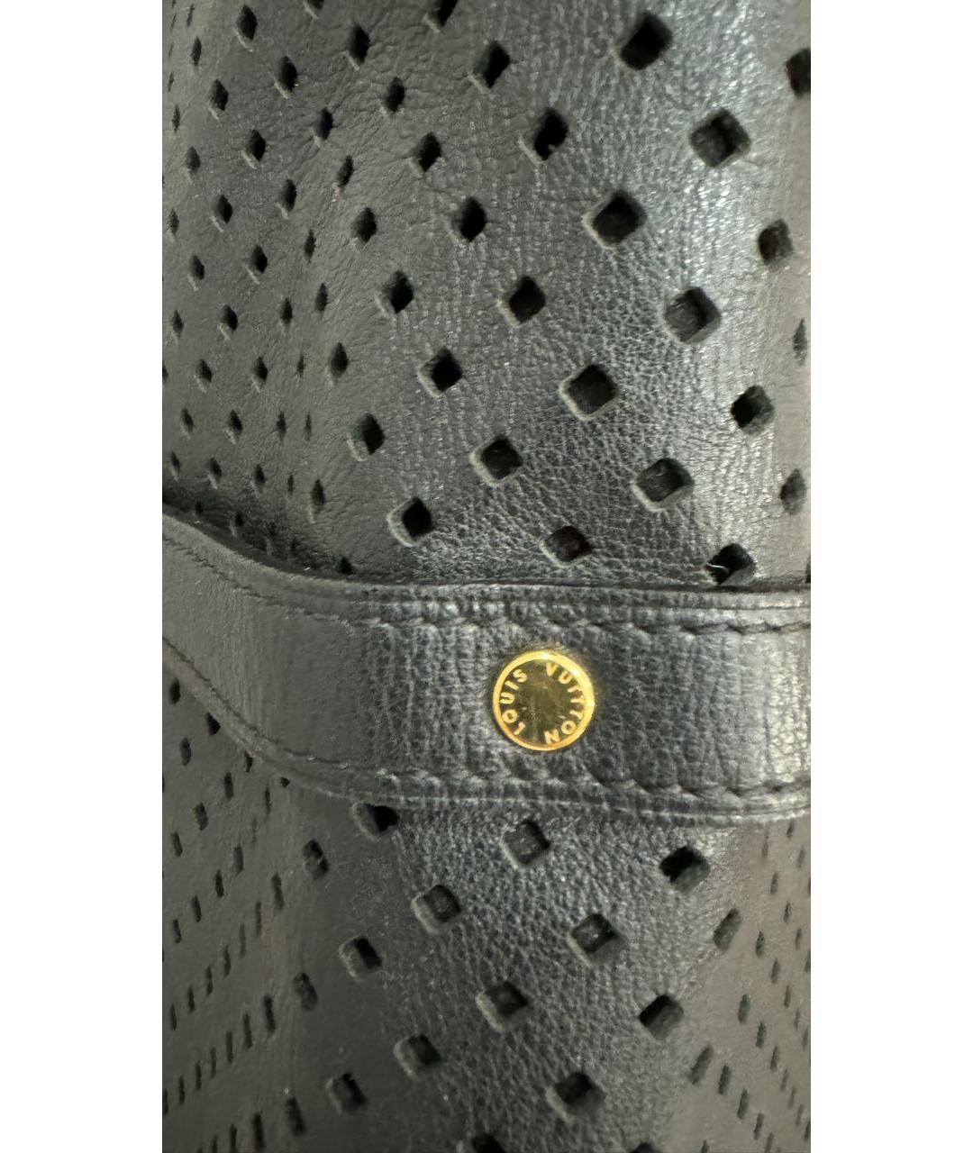 LOUIS VUITTON Черная кожаная сумка через плечо, фото 7