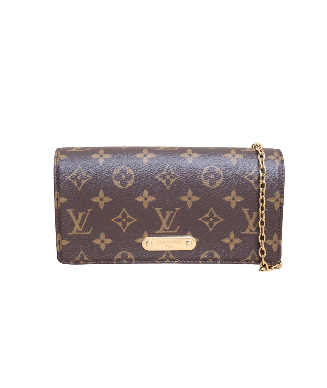 LOUIS VUITTON Коричневая кожаная сумка через плечо, фото 1