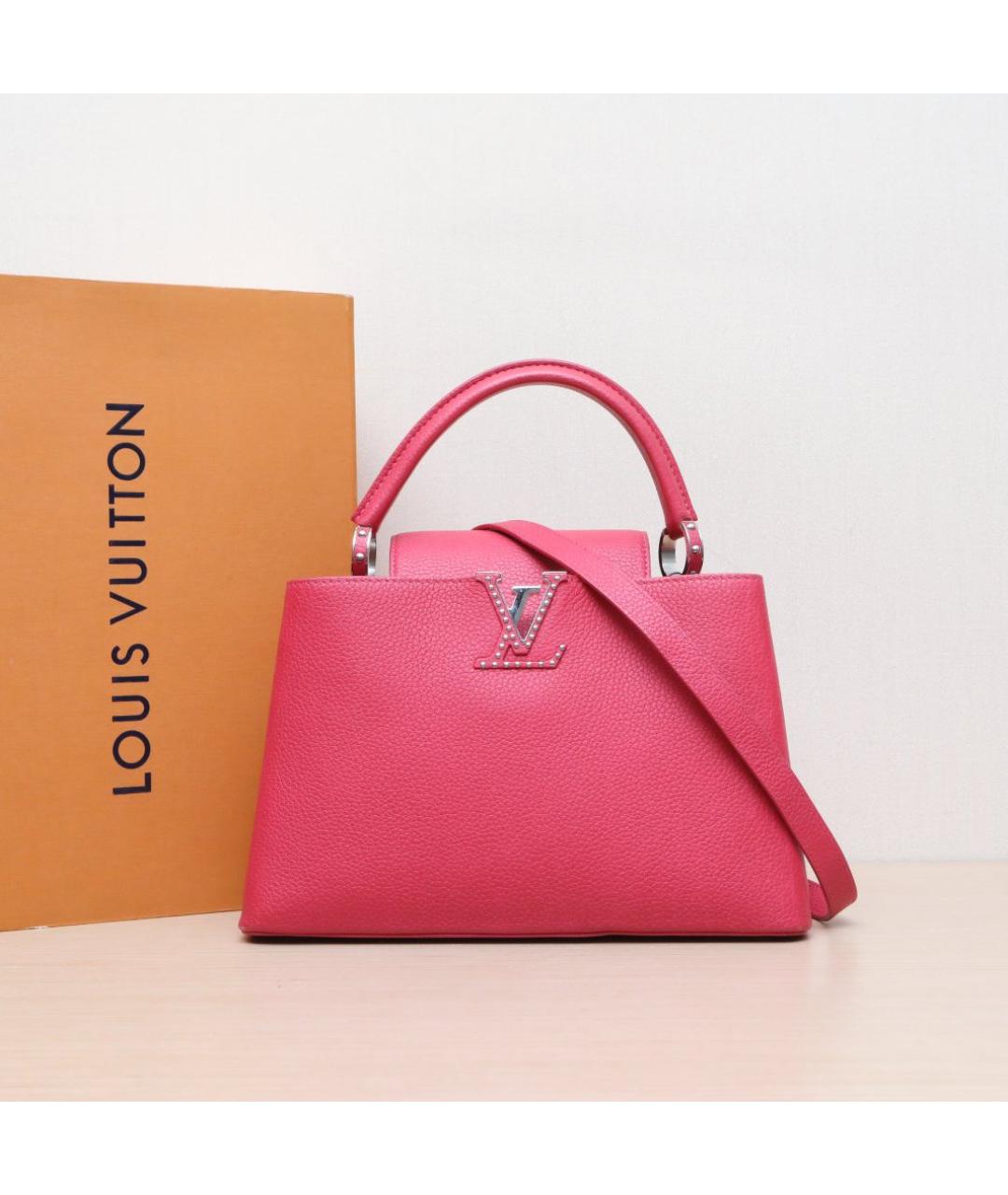LOUIS VUITTON Красная кожаная сумка через плечо, фото 2