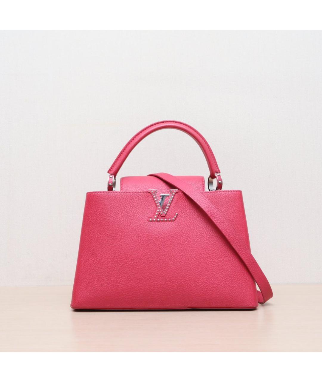 LOUIS VUITTON Красная кожаная сумка через плечо, фото 3