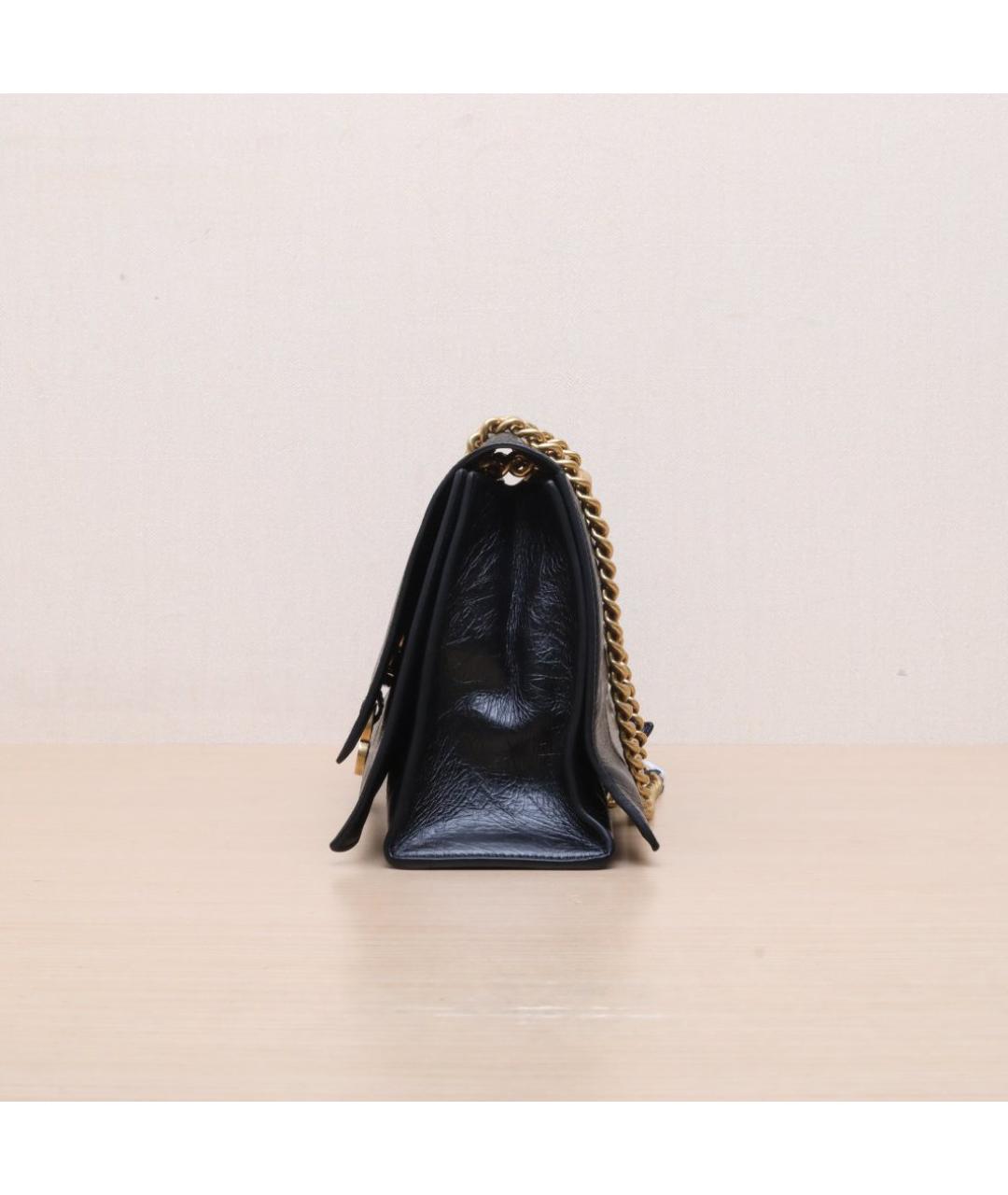 BALENCIAGA Черная кожаная сумка через плечо, фото 5