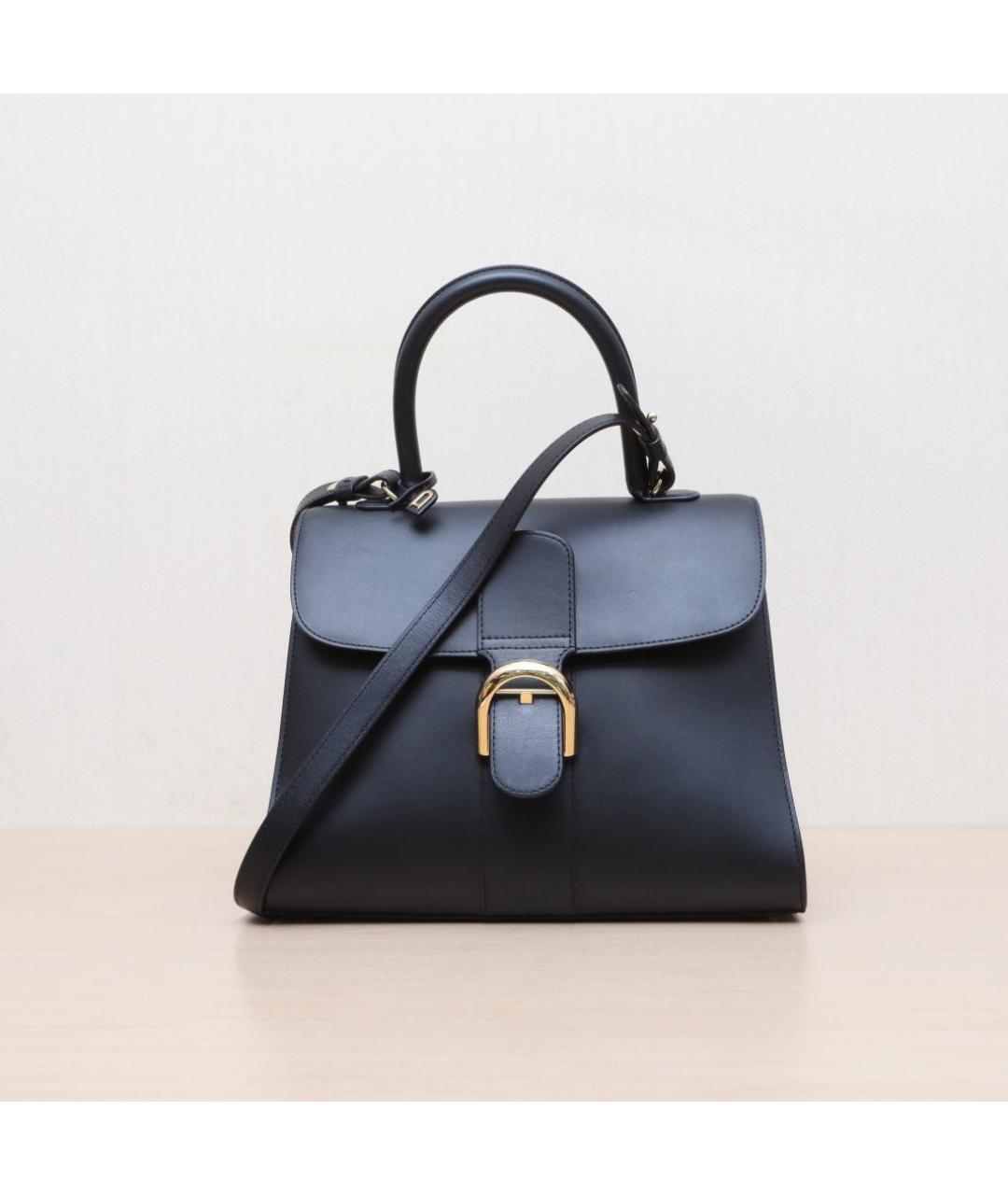 DELVAUX Черная кожаная сумка через плечо, фото 2
