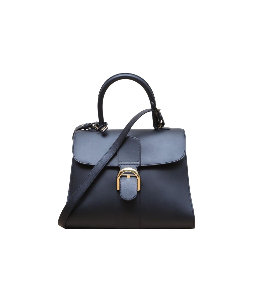 DELVAUX Черная кожаная сумка через плечо, фото 1