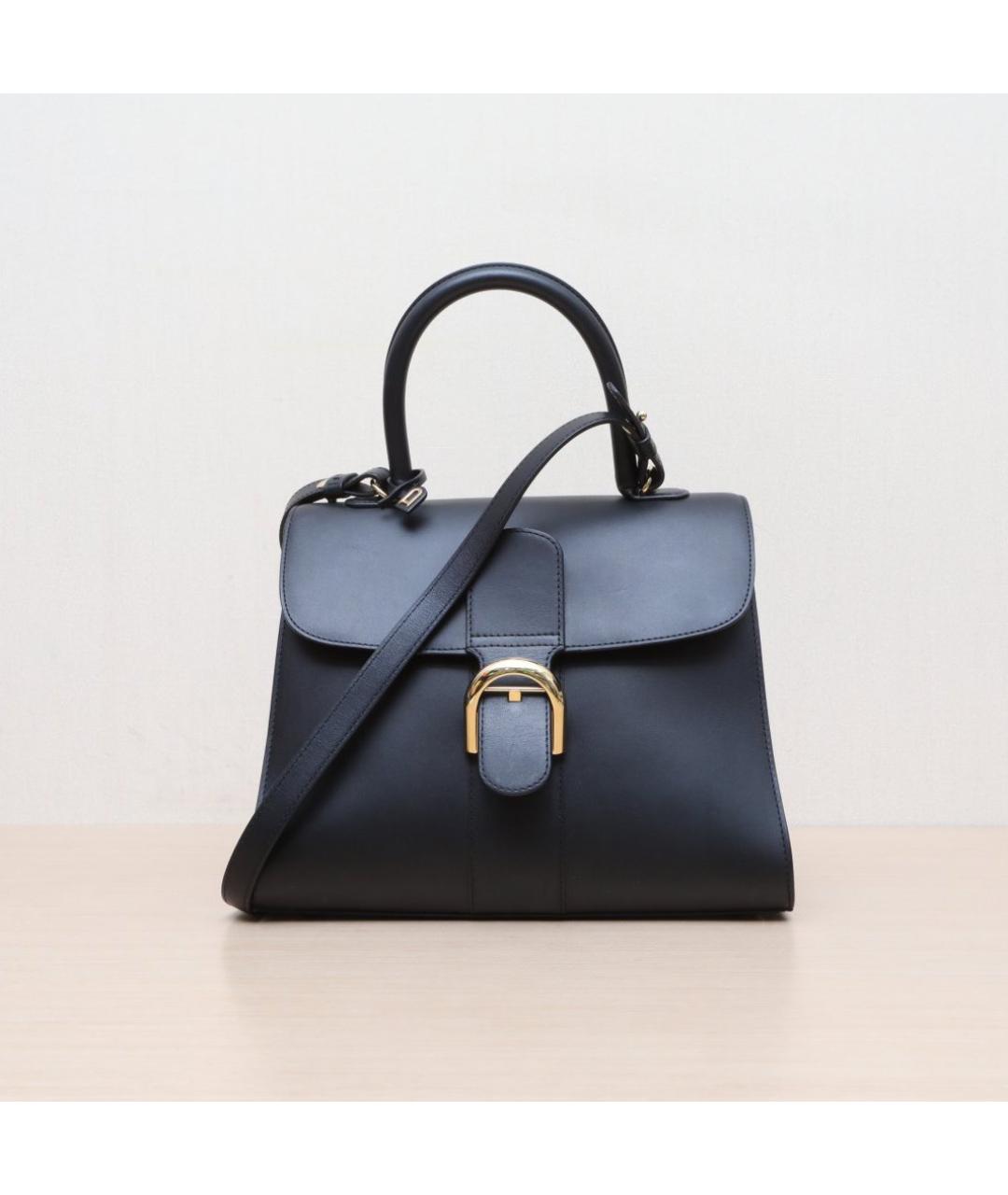 DELVAUX Черная кожаная сумка через плечо, фото 3