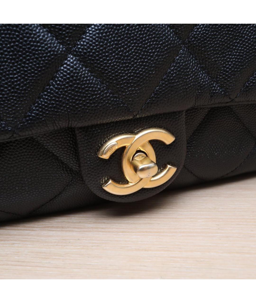 CHANEL Черная кожаная сумка через плечо, фото 8