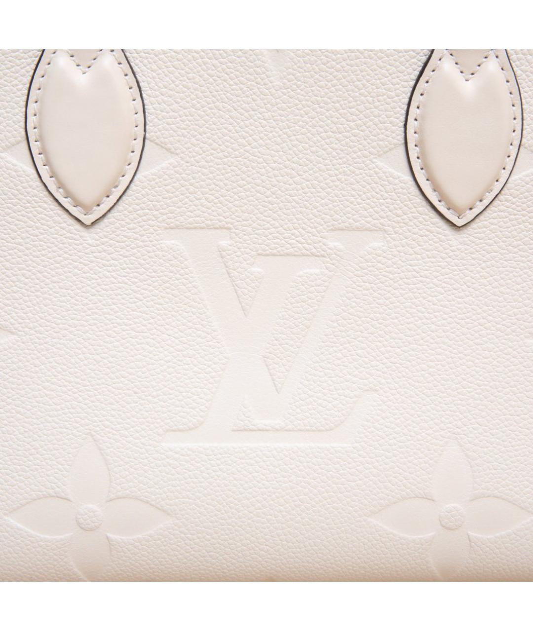 LOUIS VUITTON Белая кожаная сумка через плечо, фото 8