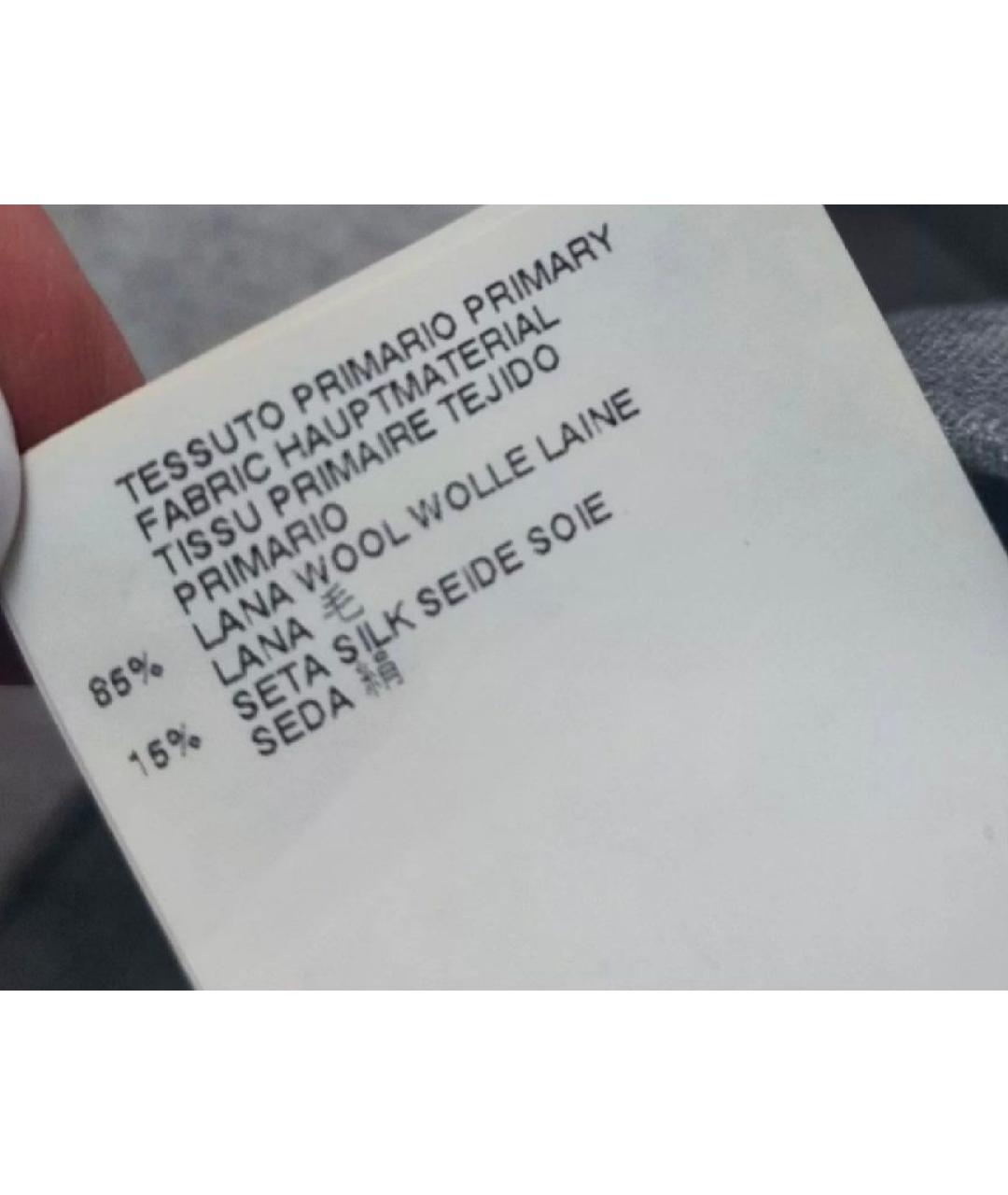 MAISON MARGIELA Серые шерстяные брюки широкие, фото 7