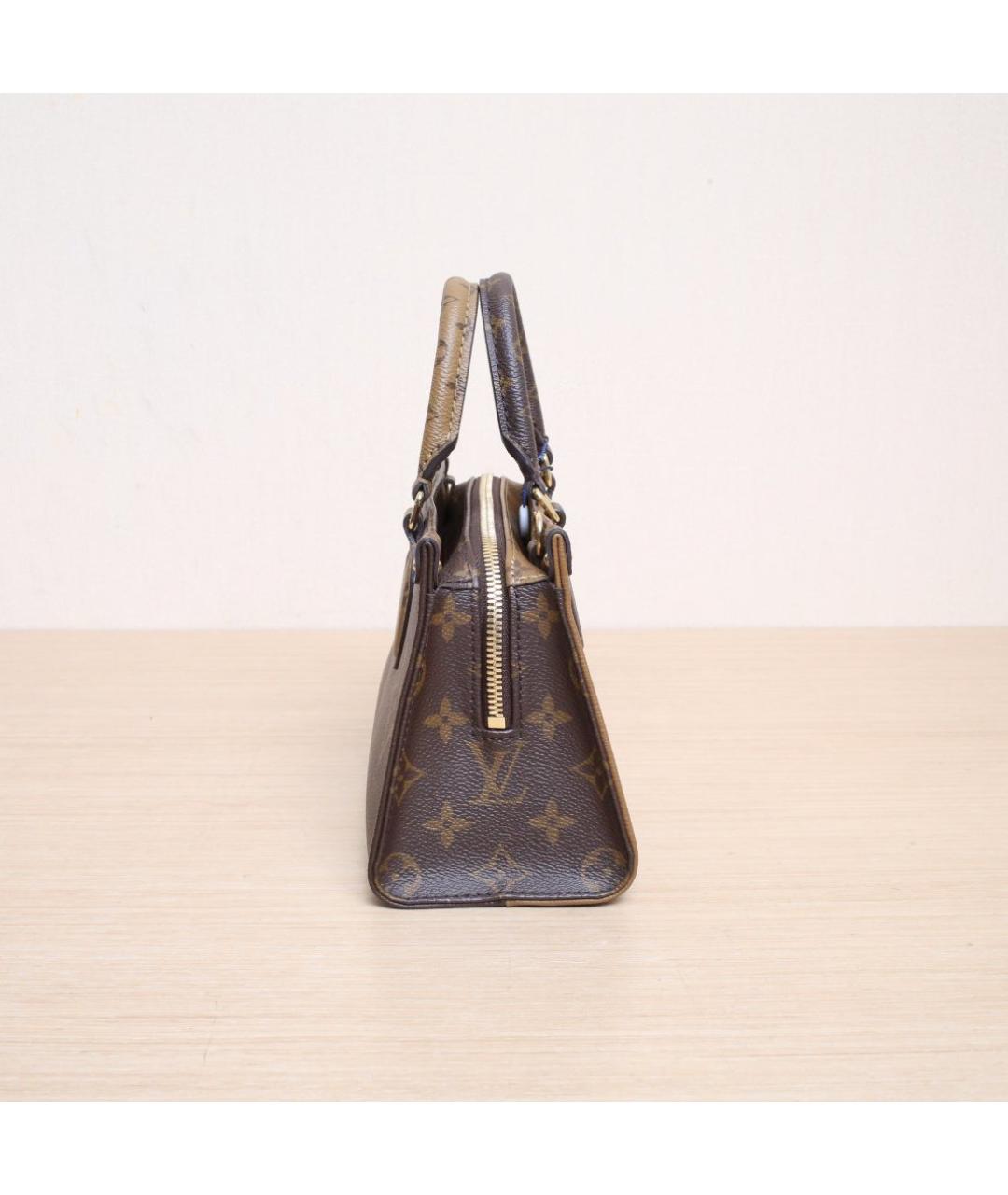 LOUIS VUITTON Коричневая кожаная сумка через плечо, фото 5