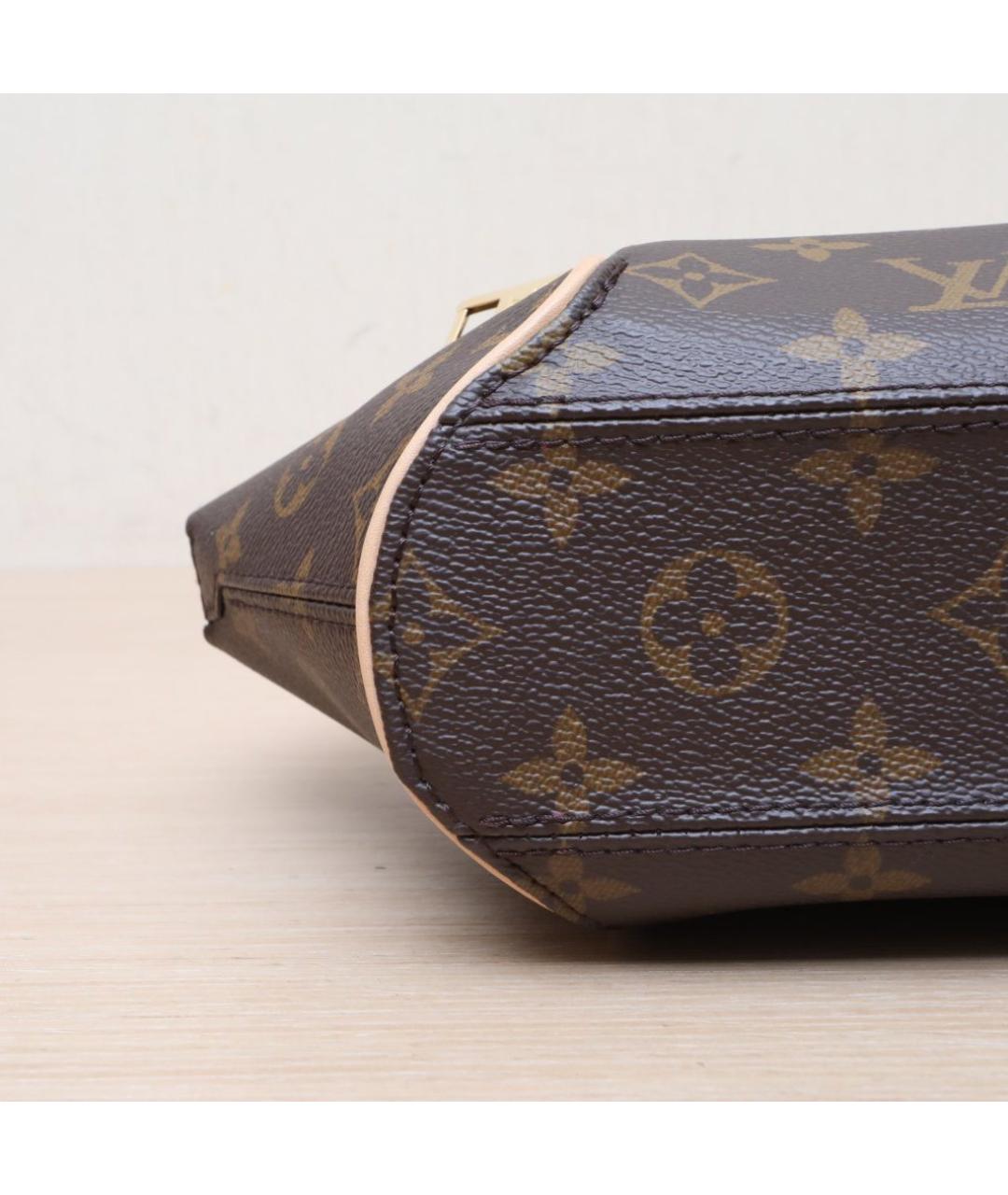 LOUIS VUITTON Коричневая кожаная сумка через плечо, фото 9